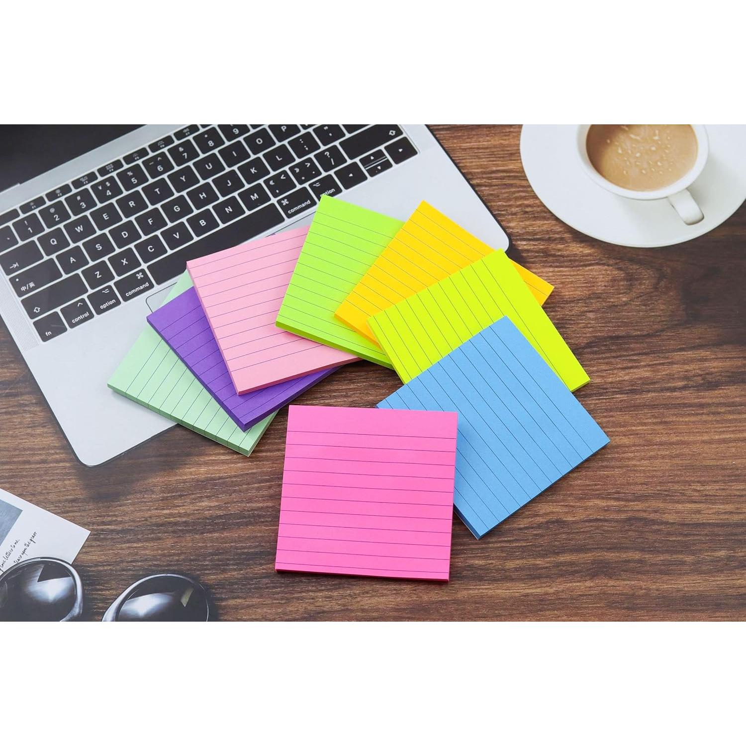 Notas Adhesivas YEECOK 10x10 cm 8 Colores 50 Hojas