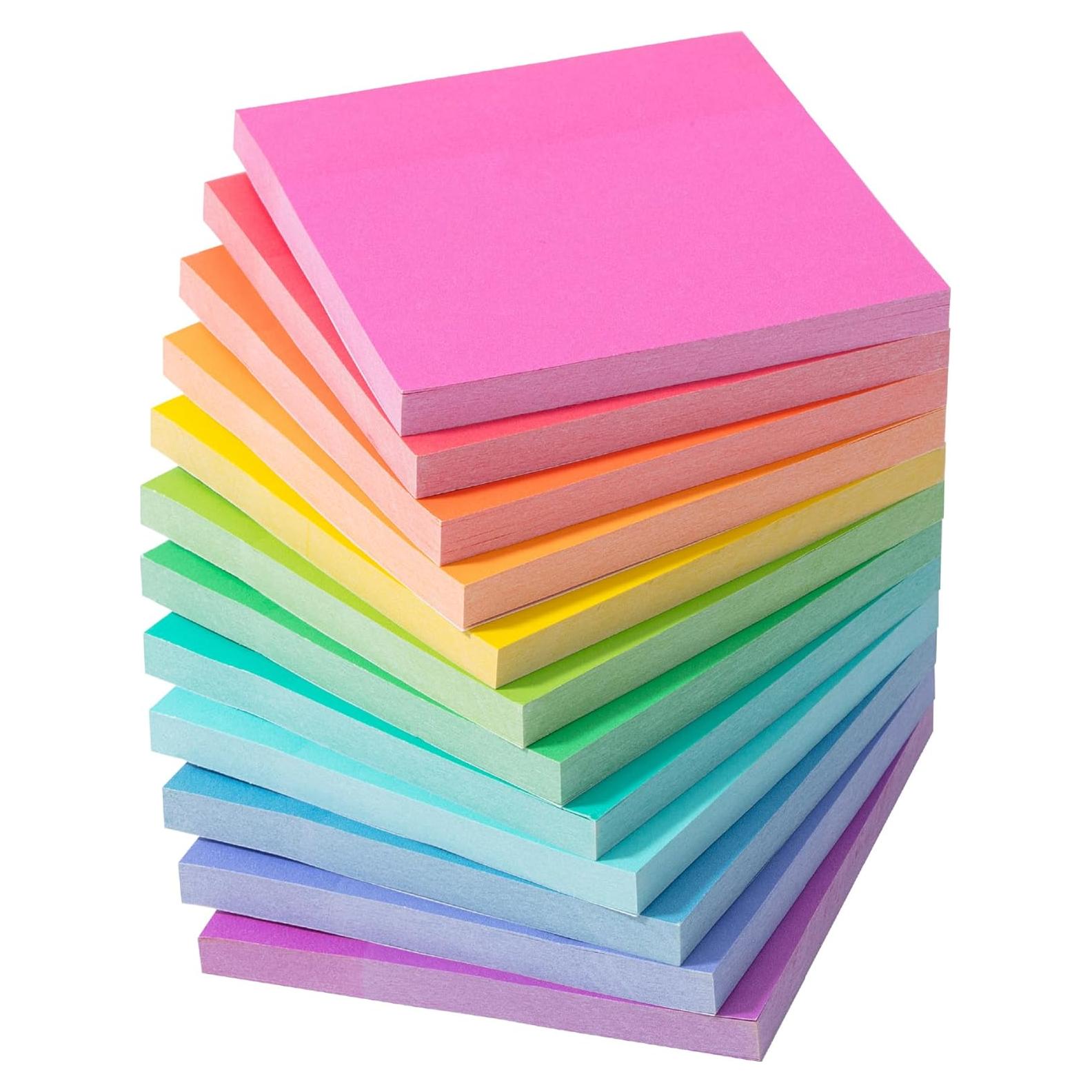 Notas Adhesivas Mr. Pen 7.62cm x 7.62cm Set de 12 Bloc