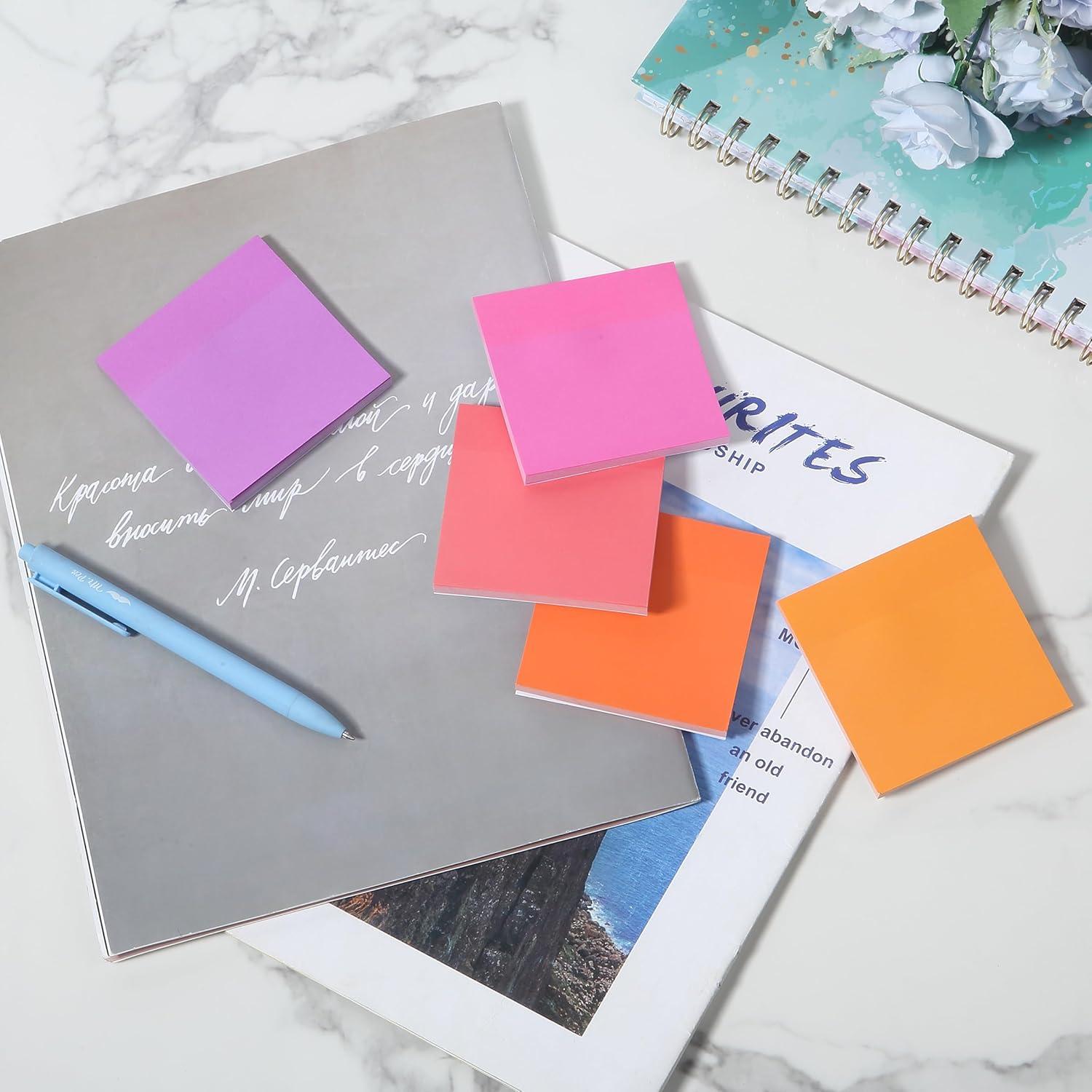 Notas Adhesivas Mr. Pen 7.62cm x 7.62cm Set de 12 Bloc