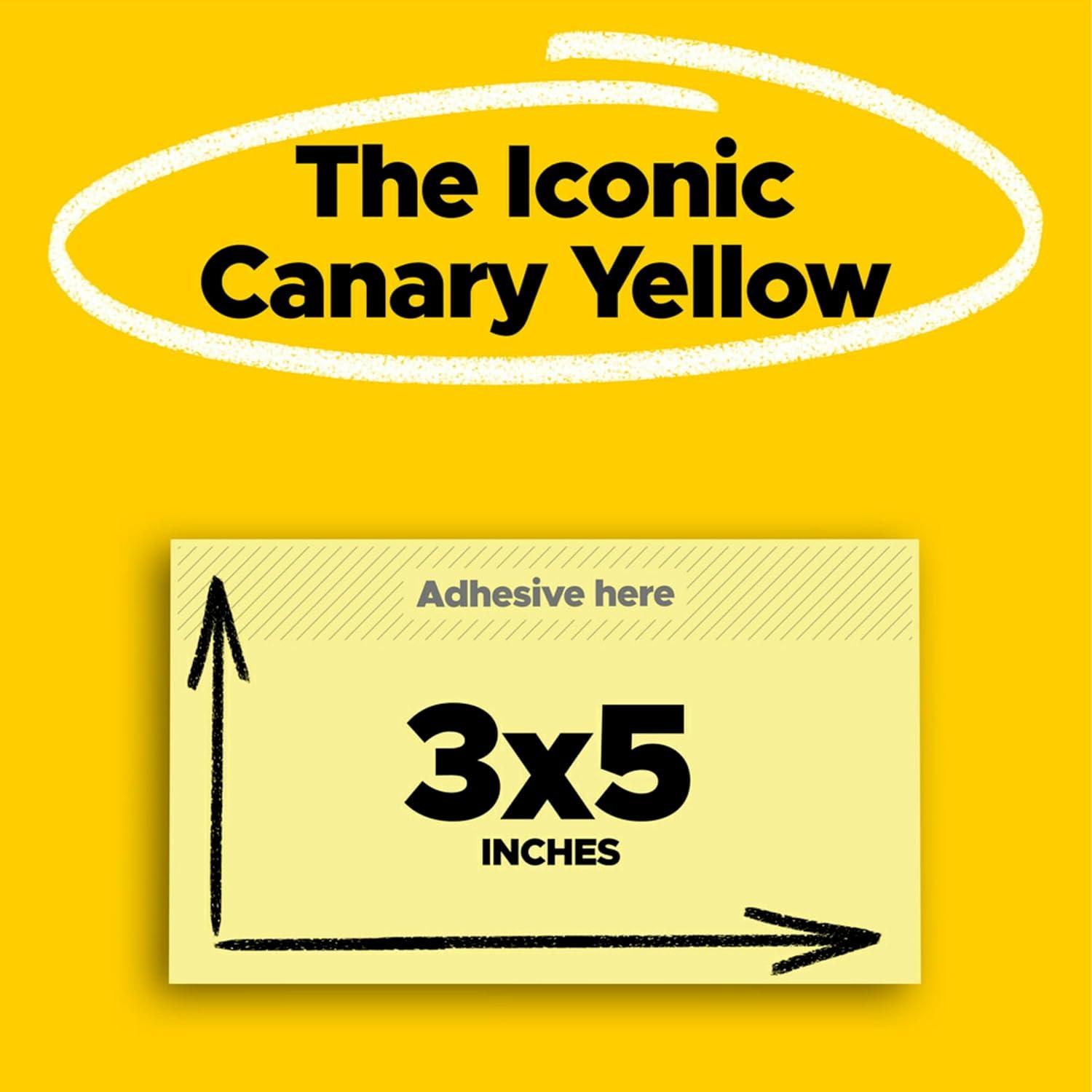 Notas Adhesivas Super Sticky Post-it Amarillo Canario 12 Blocs 90 Hojas