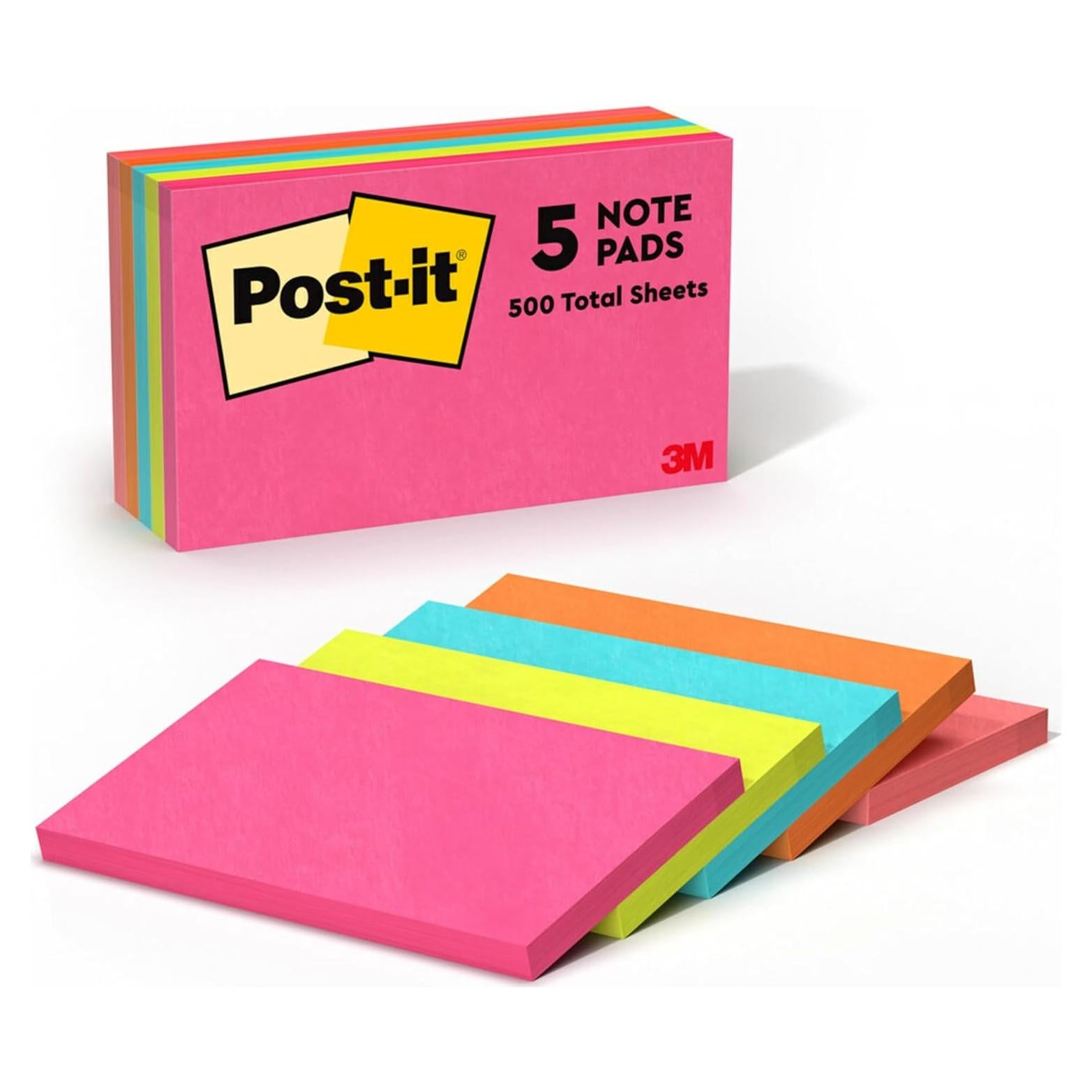 Notas Post-it Poptimista 7.6x12.7 cm 5 Blocs 100 Hojas