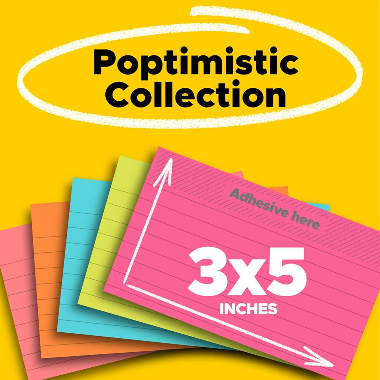 Notas Post-it Poptimista 7.6x12.7 cm 5 Blocs 100 Hojas