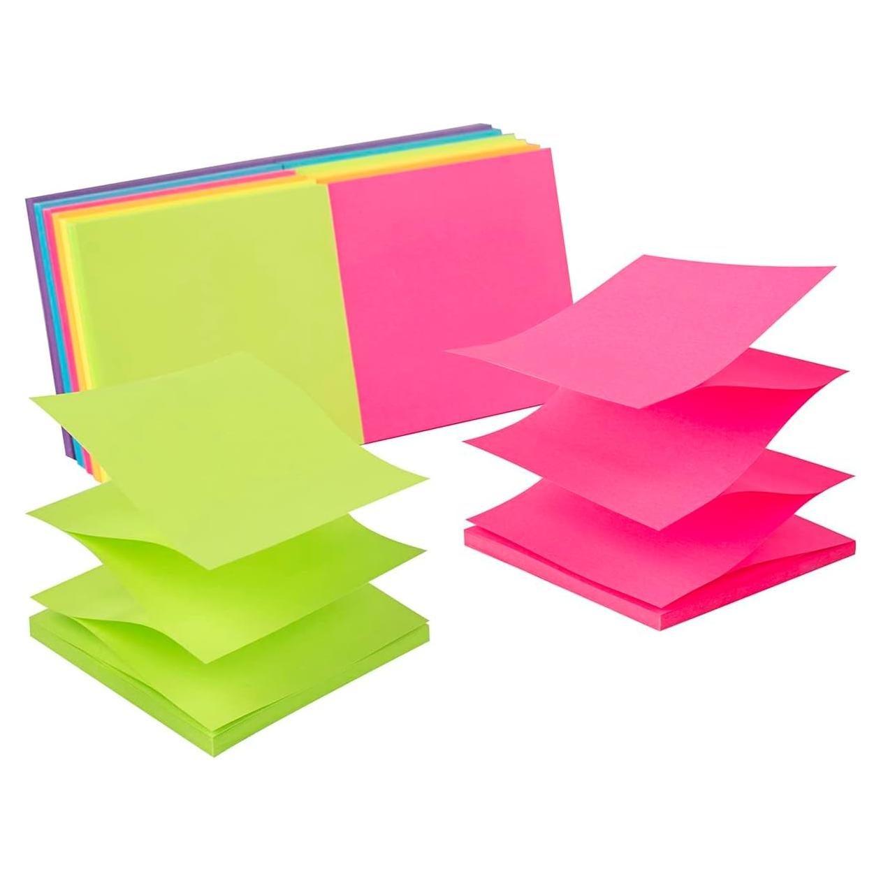 Paquete de 12 Notas Adhesivas Kozerite 7.6x7.6 cm Colores Brillantes