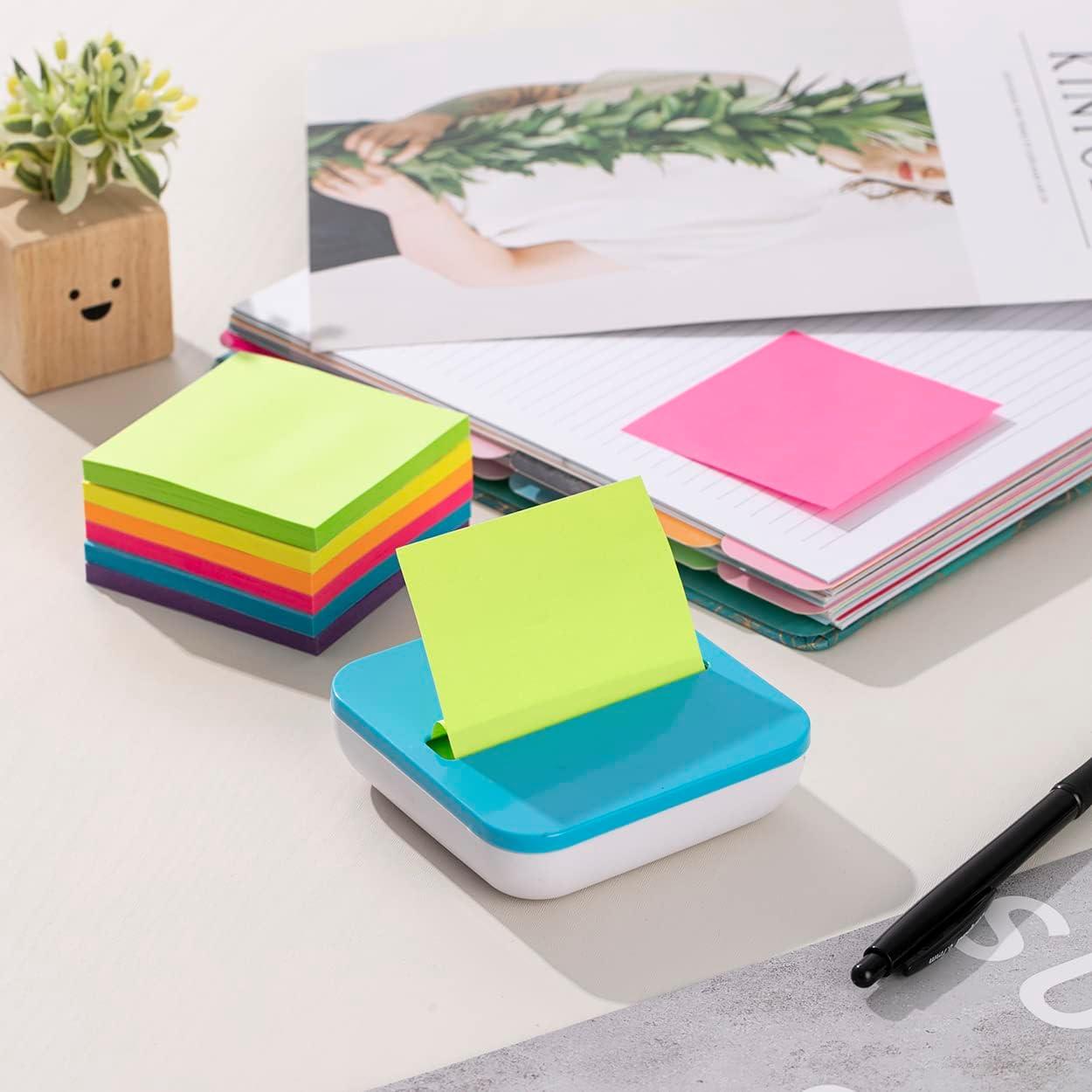 Paquete de 12 Notas Adhesivas Kozerite 7.6x7.6 cm Colores Brillantes