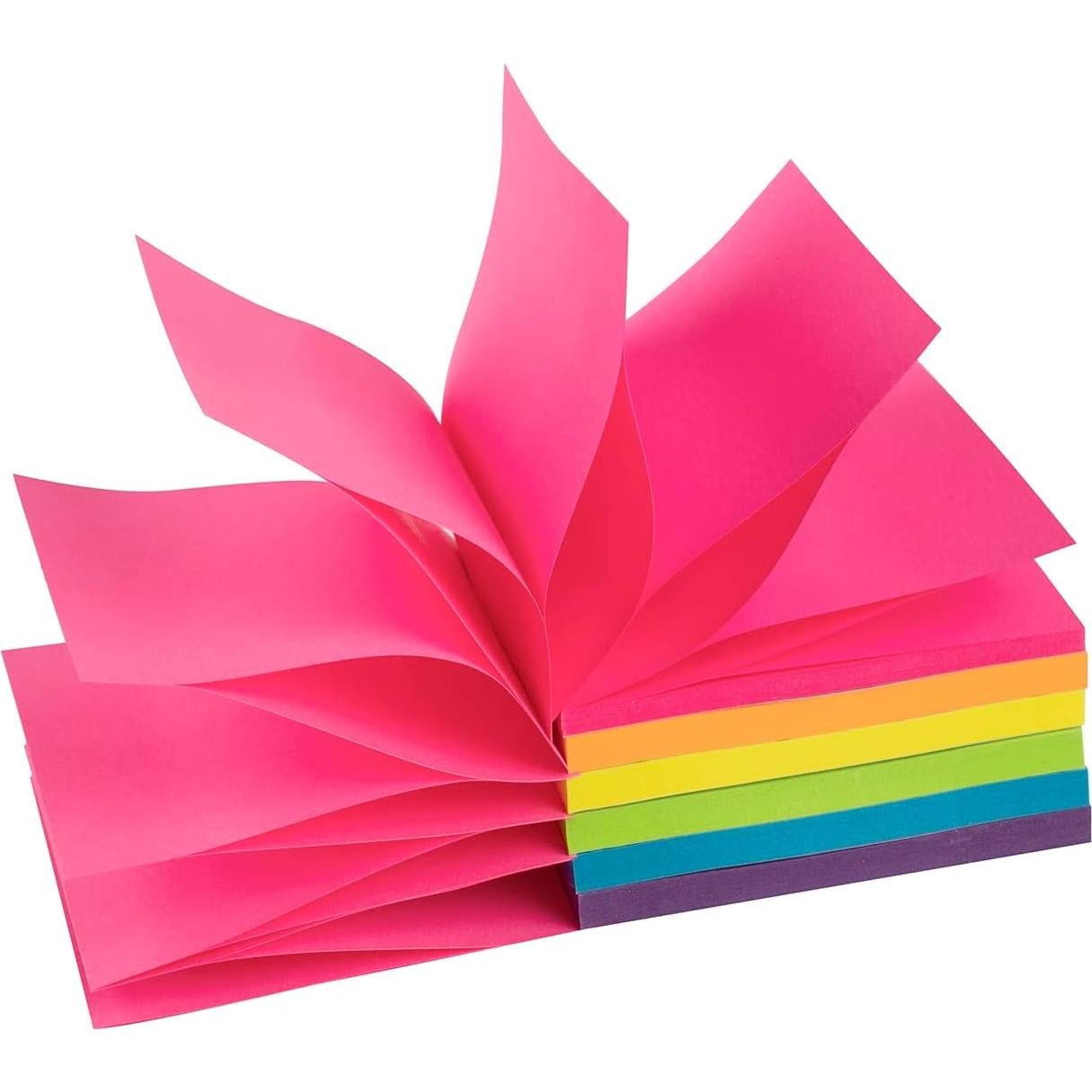 Paquete de 12 Notas Adhesivas Kozerite 7.6x7.6 cm Colores Brillantes