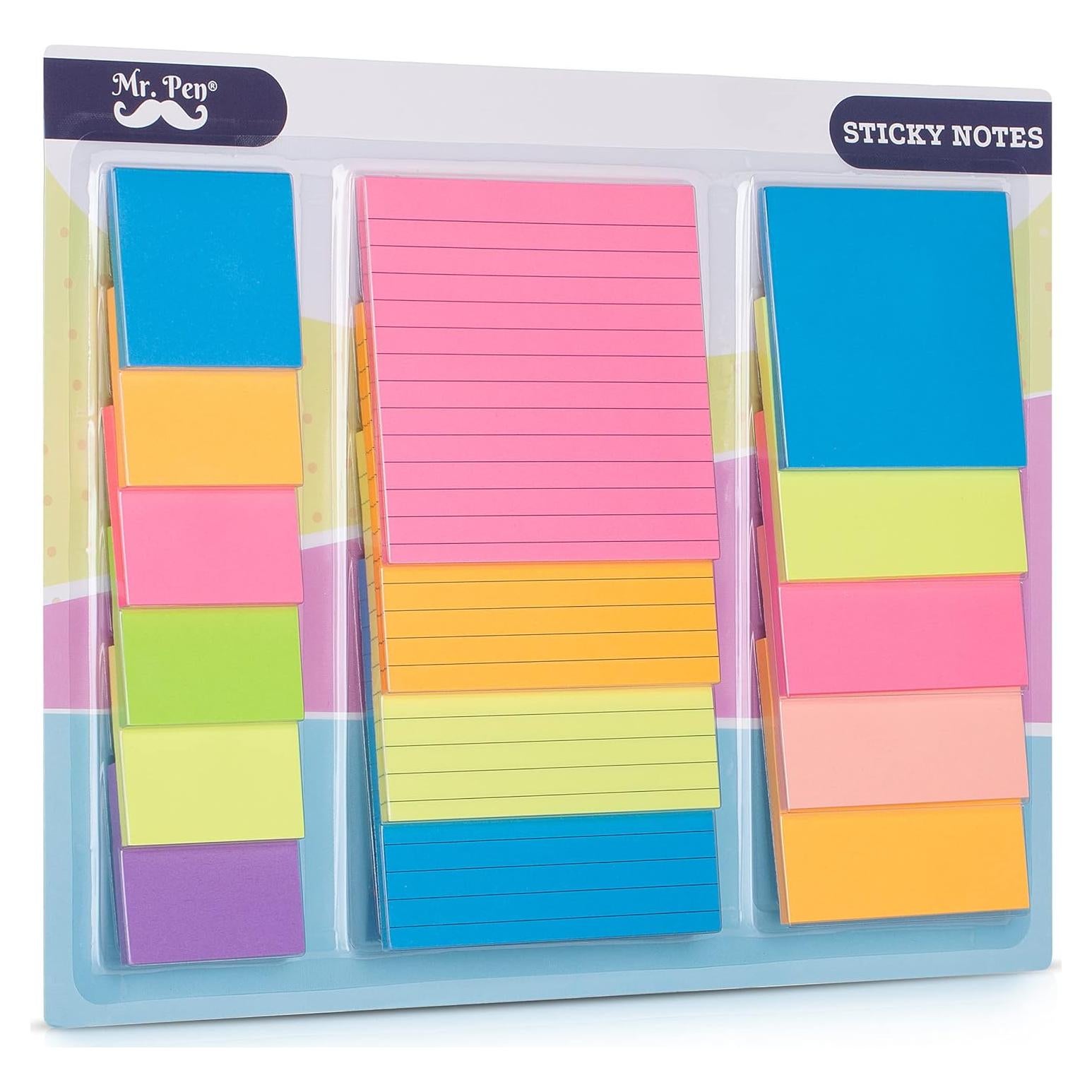 Set de Notas Adhesivas Mr. Pen 15 Piezas Tamaños Variados