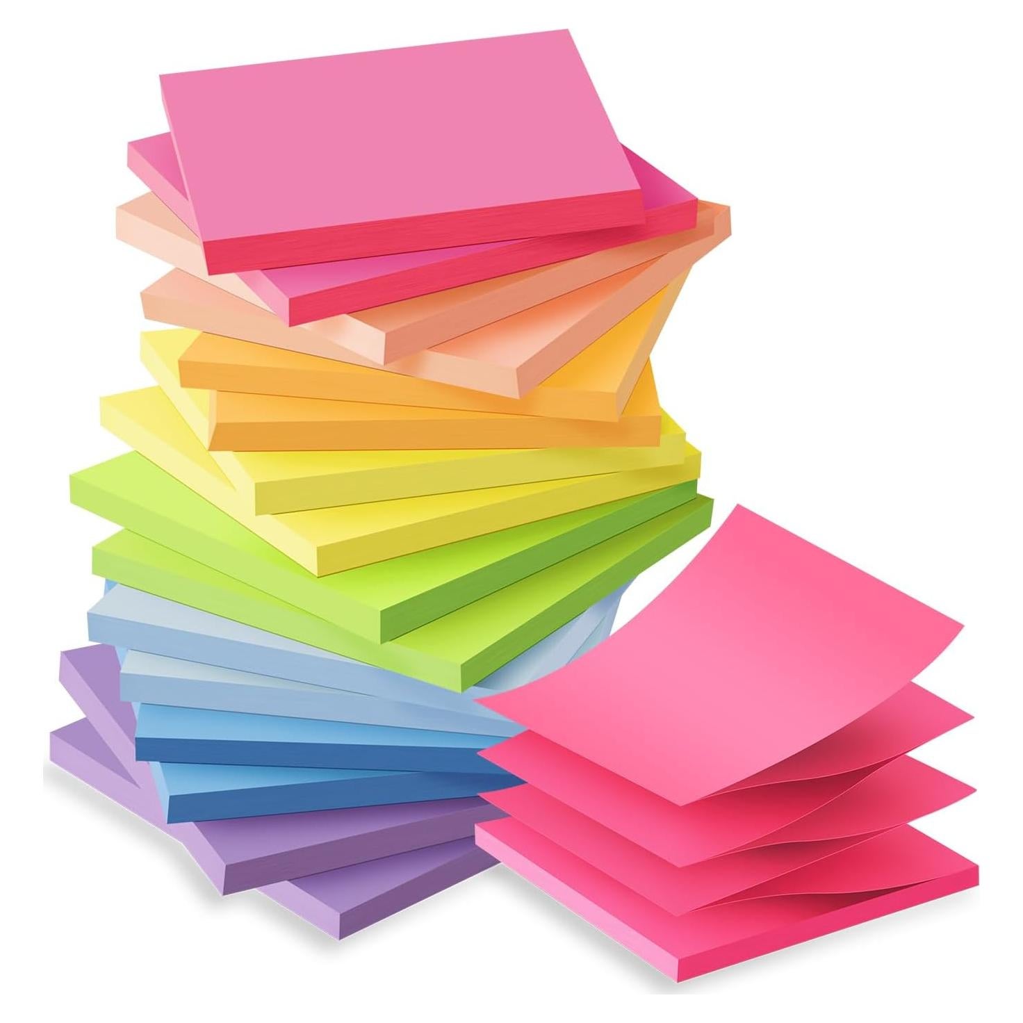 Notas Adhesivas Pop Up Kozerite 3x3 cm 16 Blocs Colores Brillantes