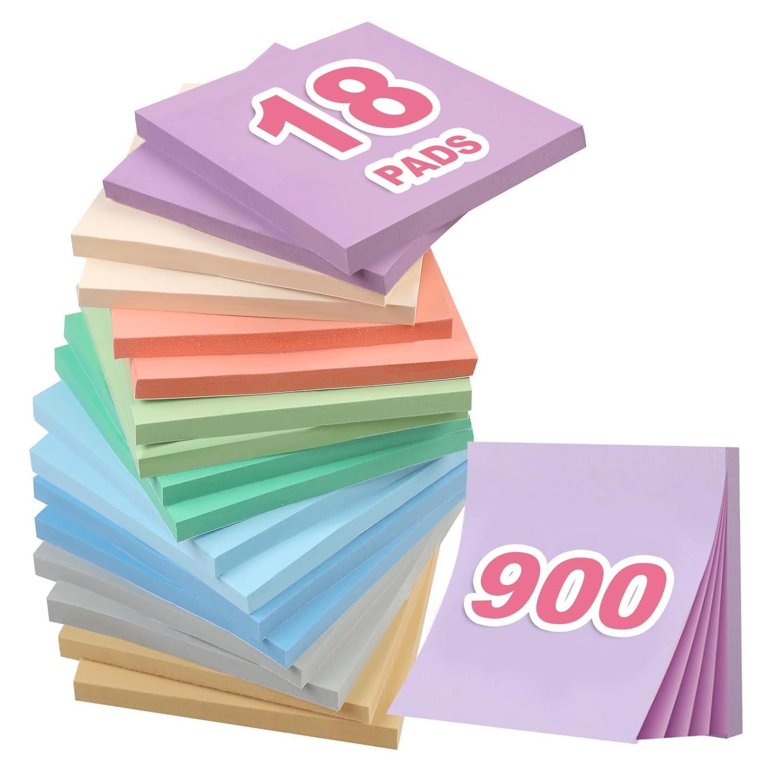 Joyberg Notas Adhesivas Estéticas 7.62x7.62 cm 18 Pads 9 Colores