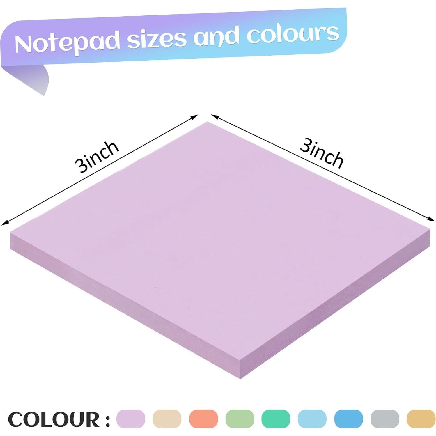 Joyberg Notas Adhesivas Estéticas 7.62x7.62 cm 18 Pads 9 Colores