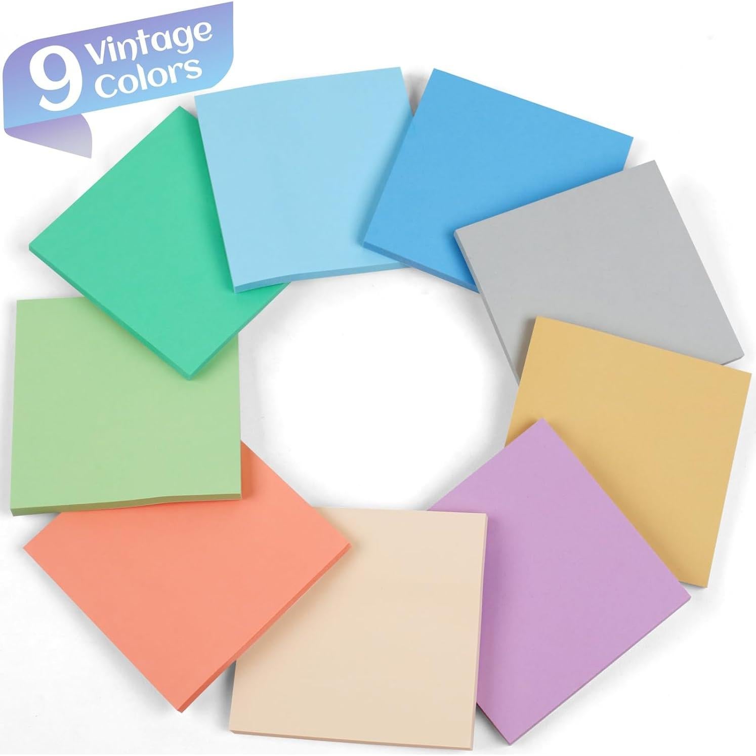 Joyberg Notas Adhesivas Estéticas 7.62x7.62 cm 18 Pads 9 Colores