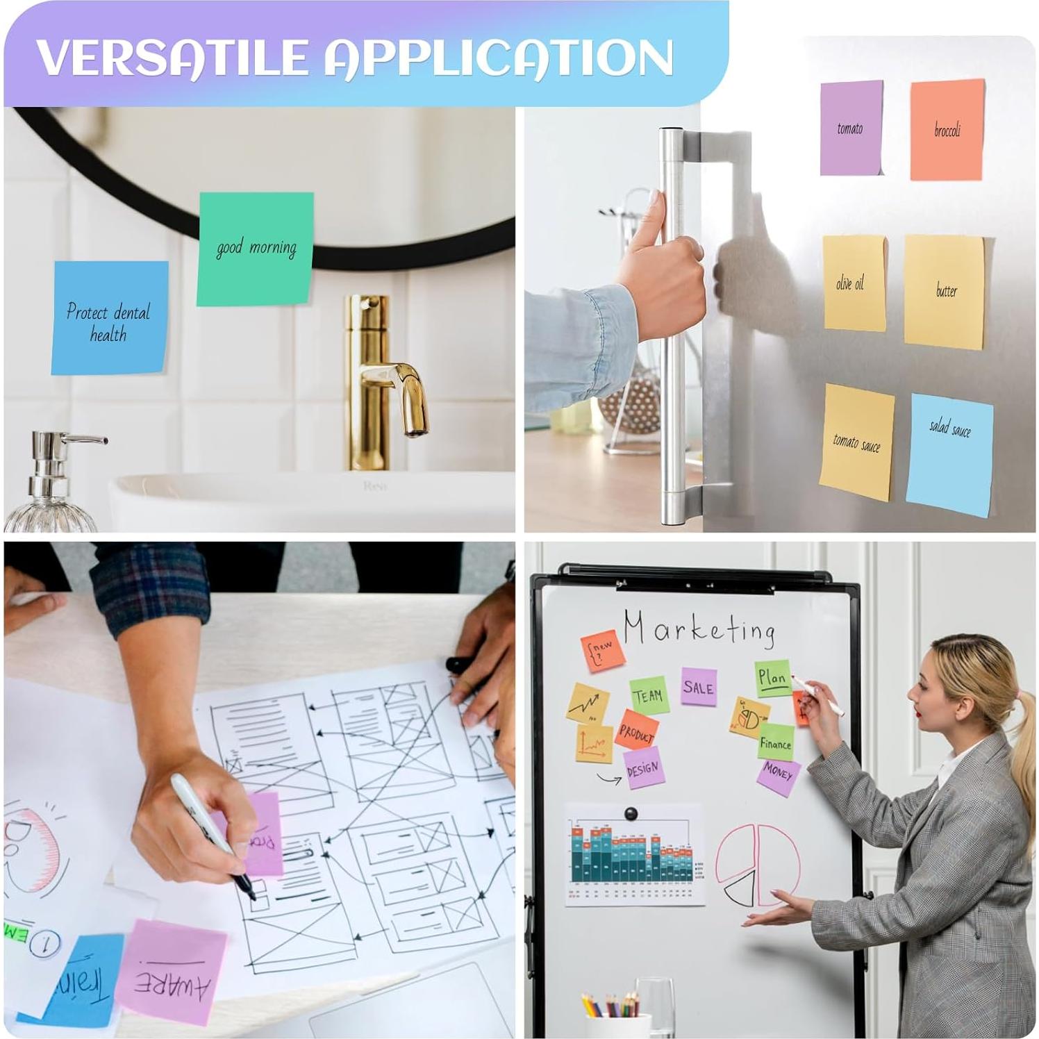 Joyberg Notas Adhesivas Estéticas 7.62x7.62 cm 18 Pads 9 Colores