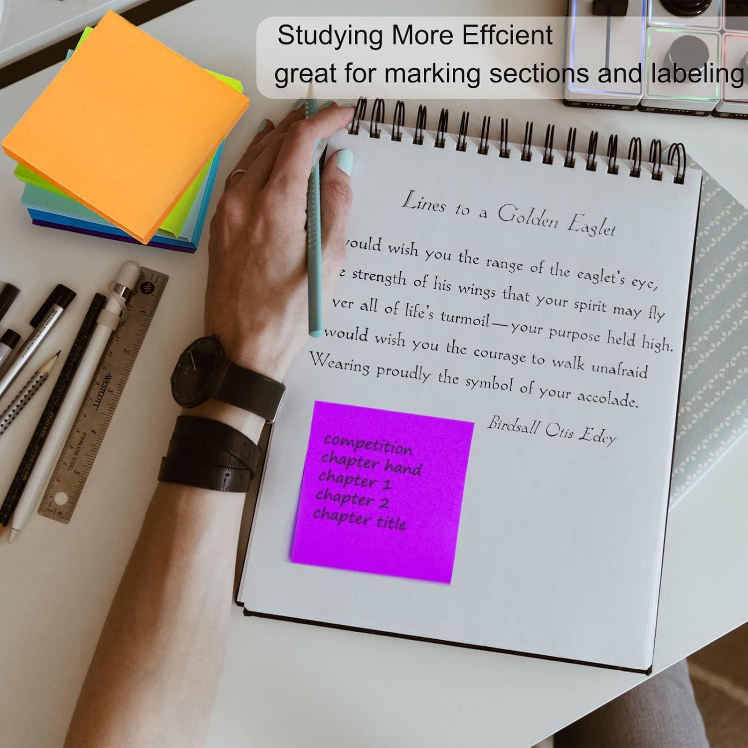 Paquete de 48 Notas Adhesivas Pop Up Beieverluck 3x3 Coloridas