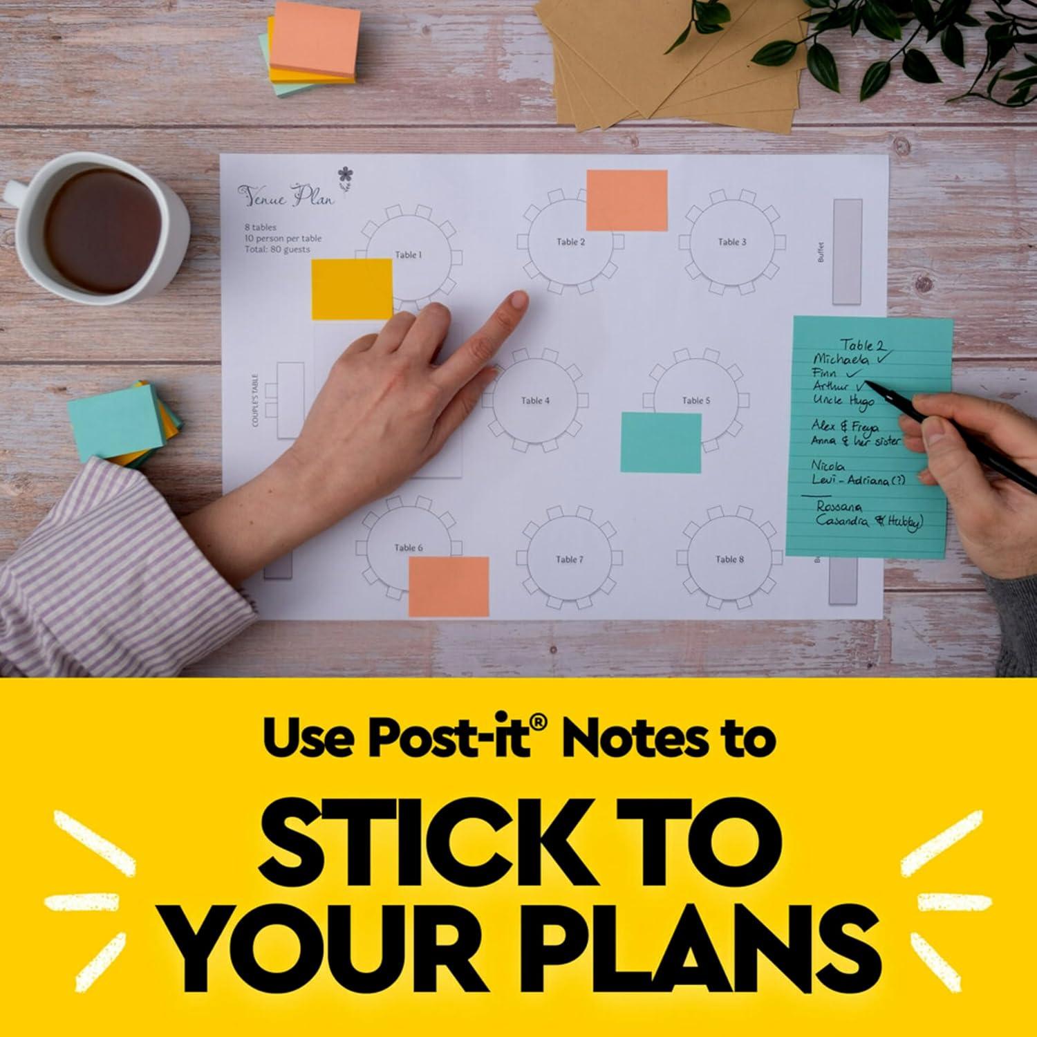 Notas Post-it 3M Colección Marsella 5 Blocs 7.62x12.7 cm