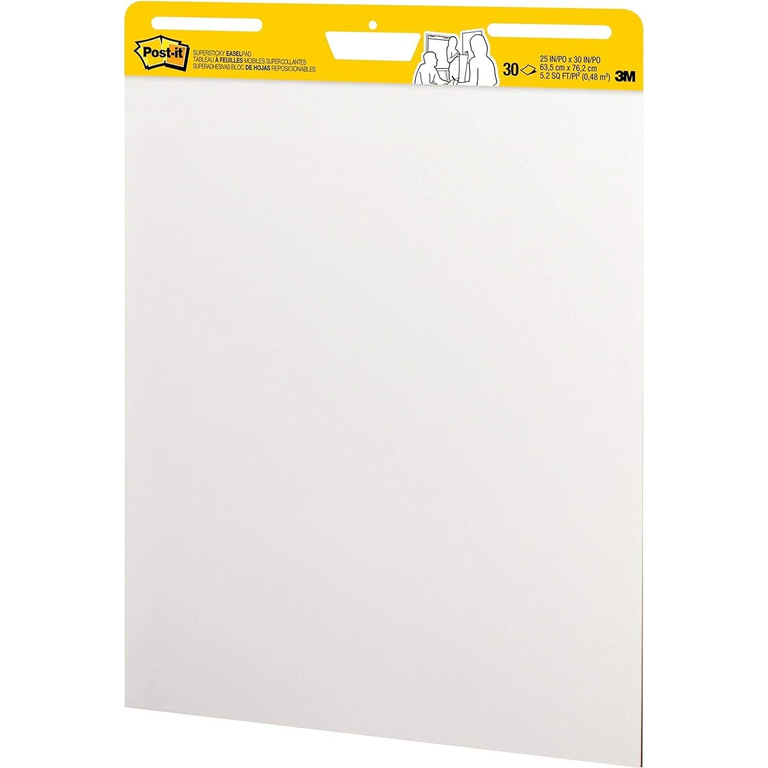 Post-it Super Sticky Easel Pad 63.5x76.2 cm Blanco 30 Hojas 2 Pads