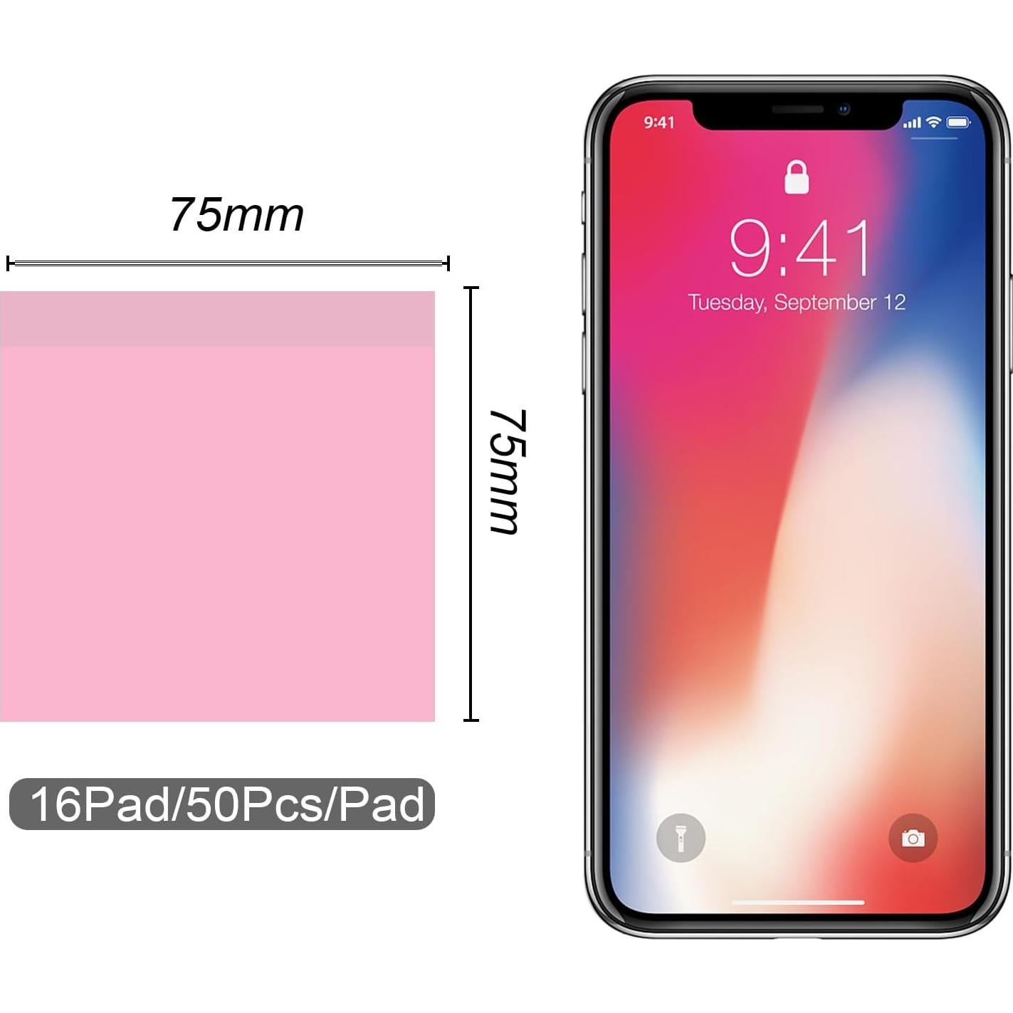 Notas Adhesivas MIUTME 16 Blocs 7.62x7.62 cm Multicolores