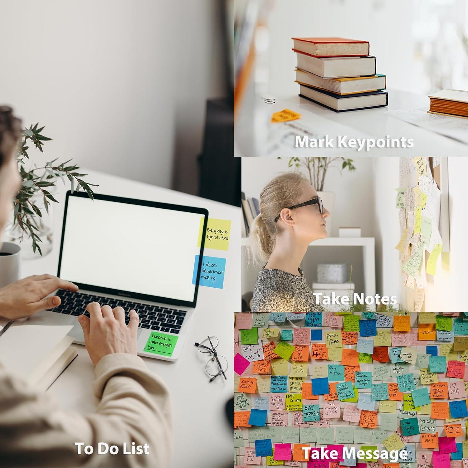 Notas Adhesivas MIUTME 16 Blocs 7.62x7.62 cm Multicolores