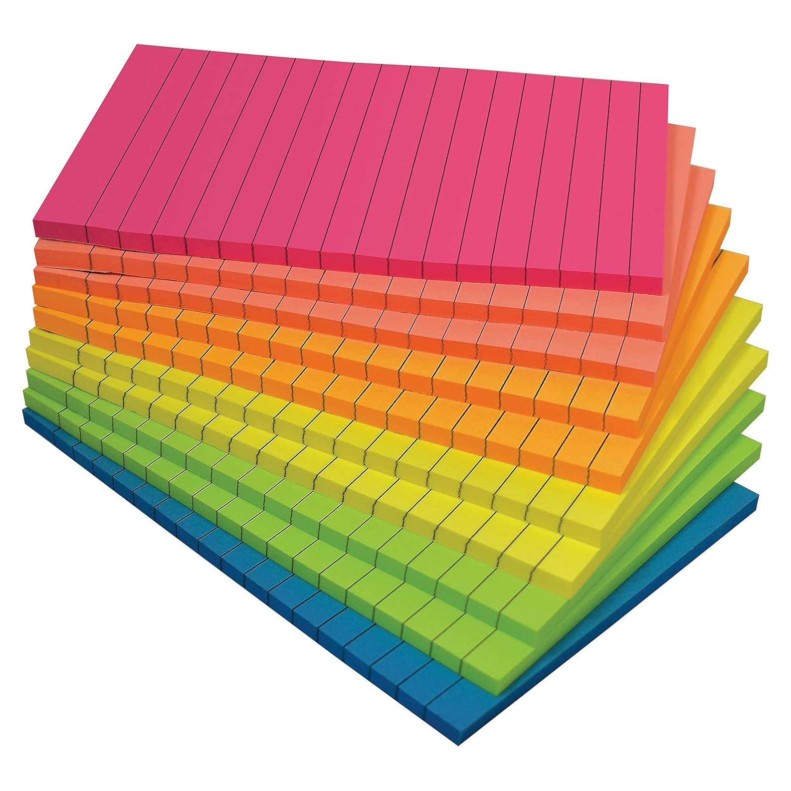 Notas Adhesivas Rayadas 10 Paquetes 500 Hojas Mejores Productos