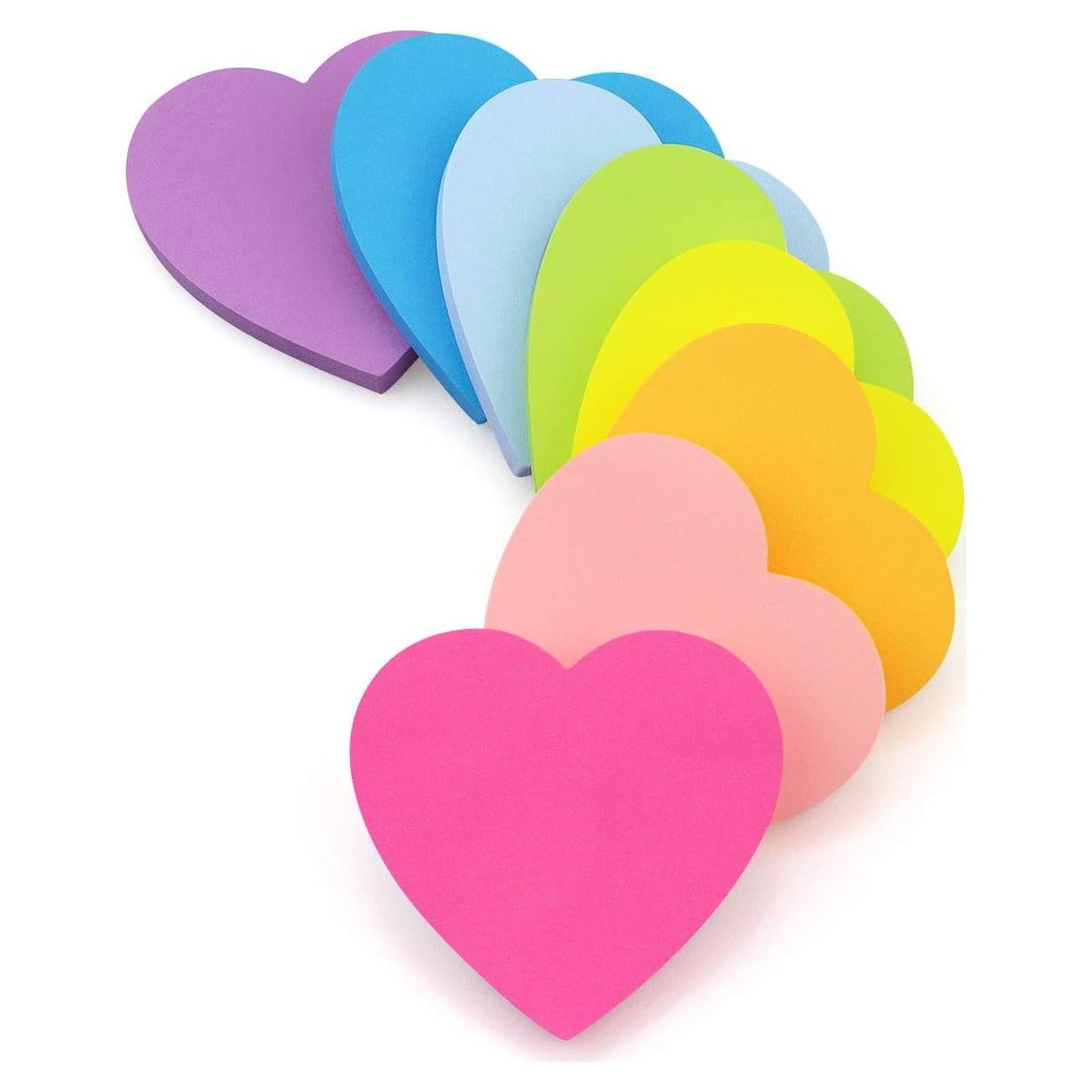 Notas Adhesivas Corazón SIMONA 8 Colores Brillantes 75 Hojas