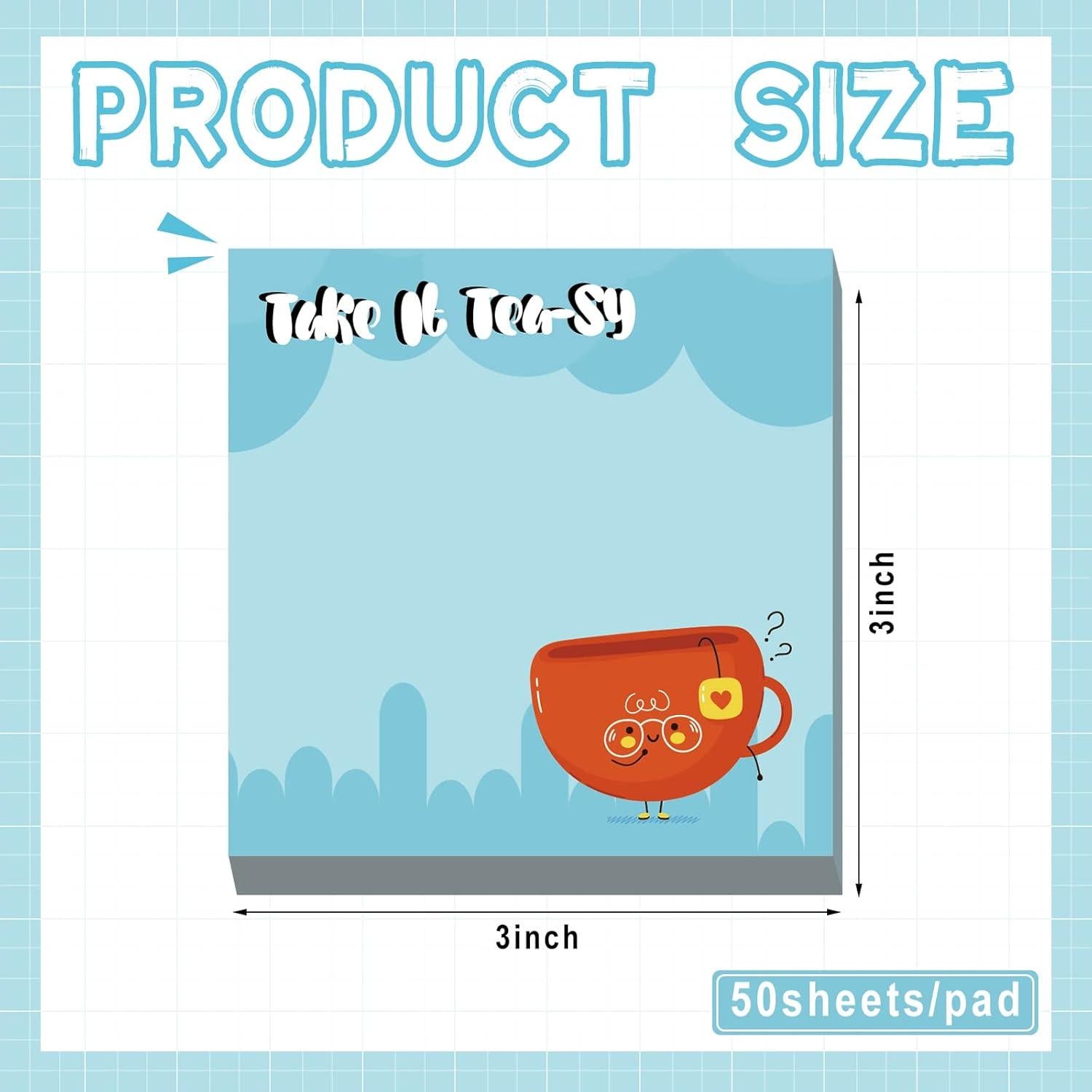 Bloc de Notas Adhesivas Geyee 12 Pcs Motivacionales 7.62 cm