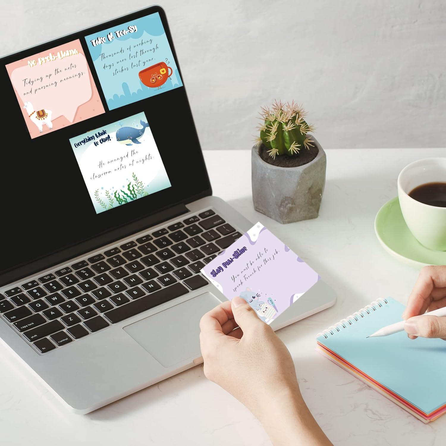 Bloc de Notas Adhesivas Geyee 12 Pcs Motivacionales 7.62 cm