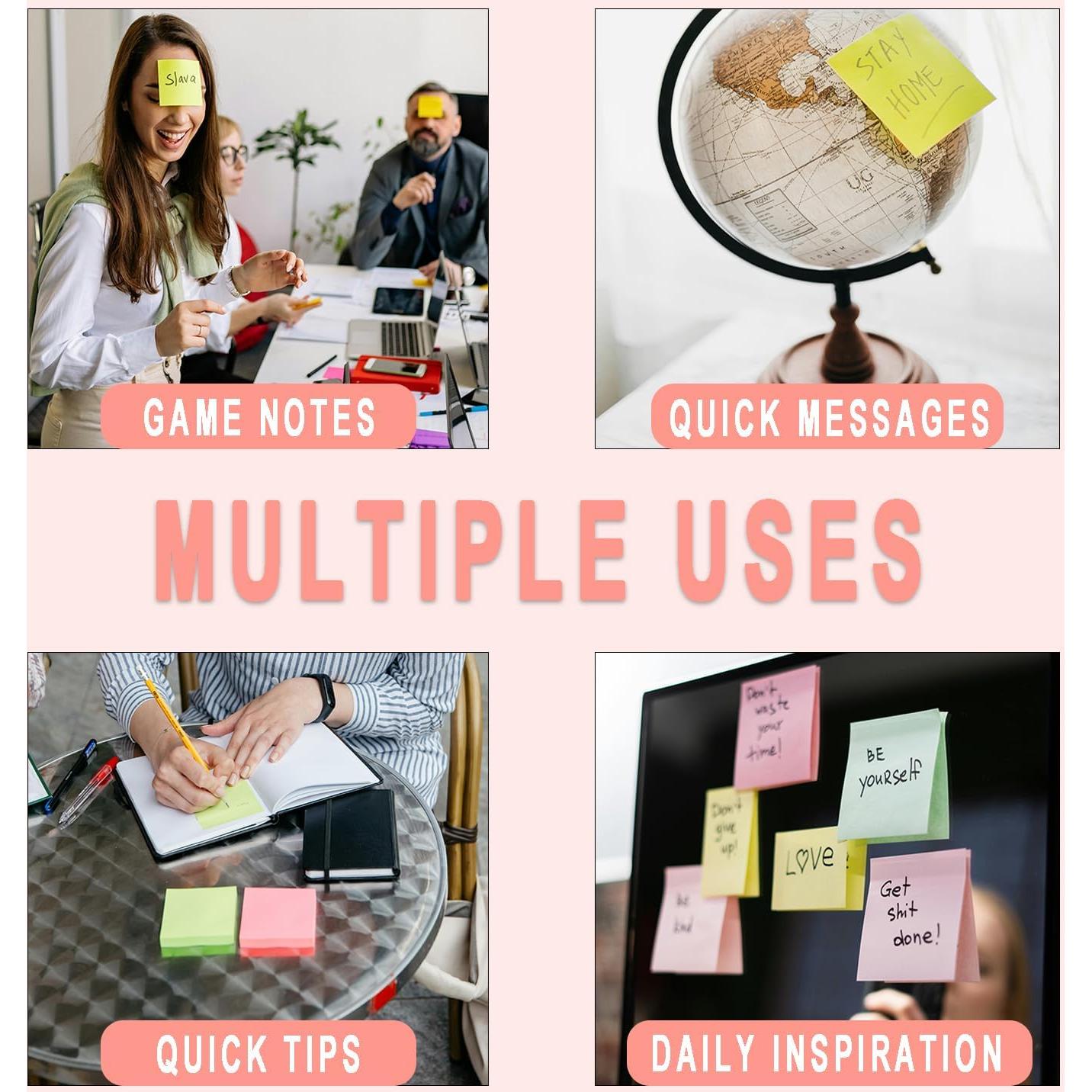 Notas Adhesivas Zenmmy 7.62x7.62 cm, 48 Blocs Coloridos