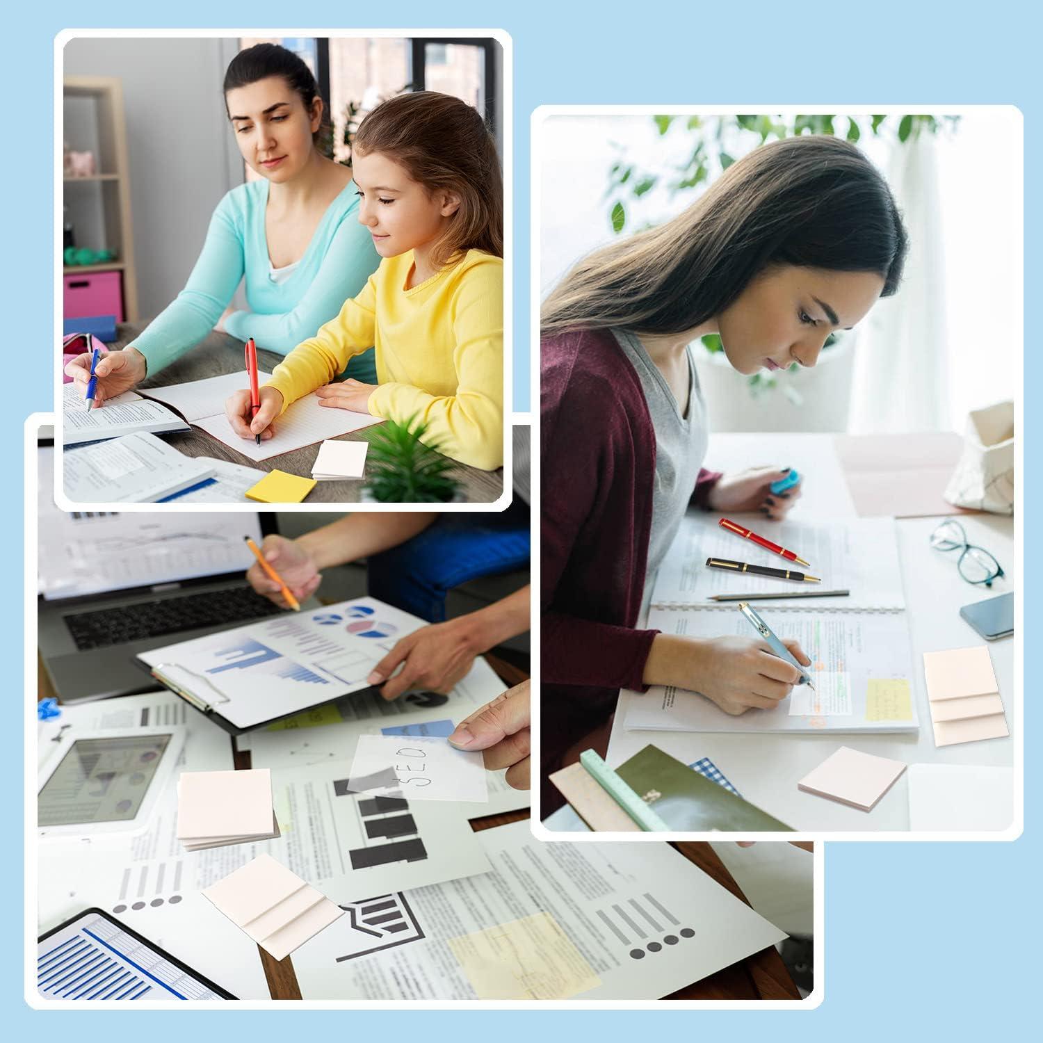 Notas Adhesivas Transparentes ENLUOM 7.62x7.62 cm 200 Hojas