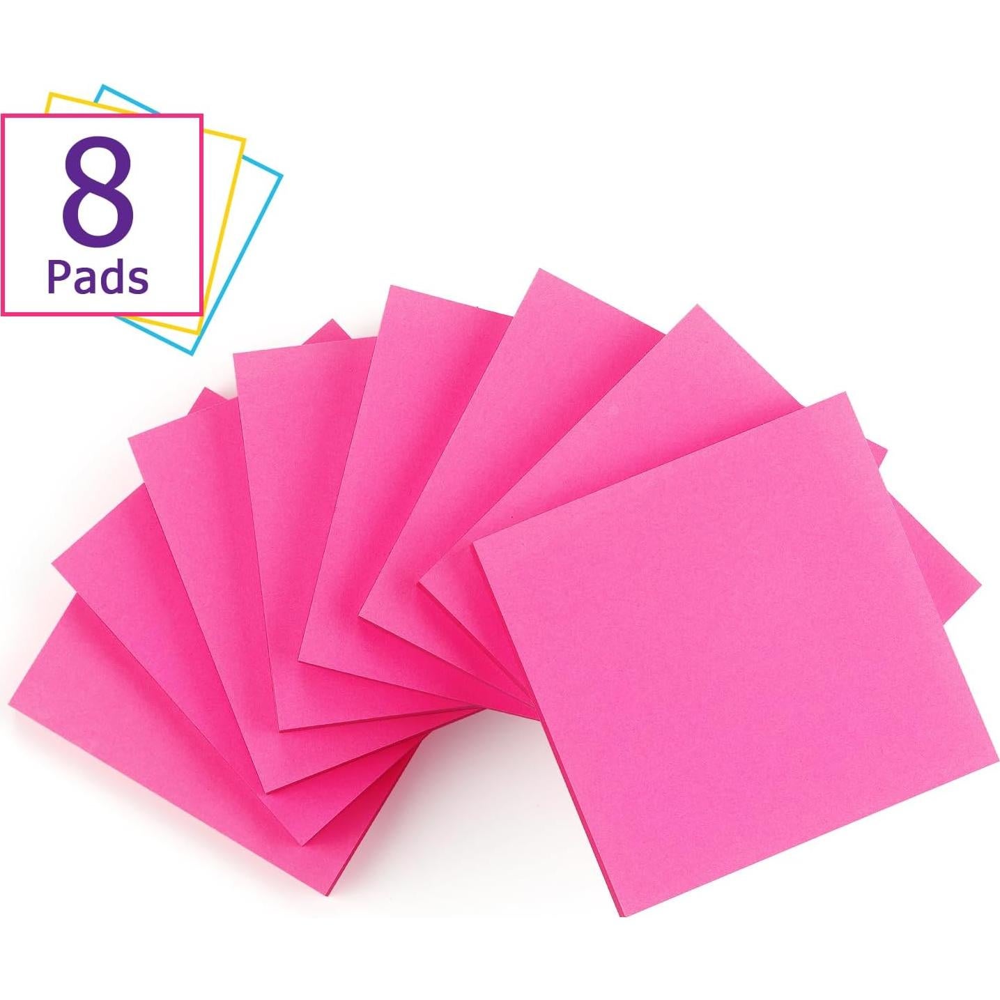 Notas Adhesivas 7.62x7.62 cm Lobo Oriental 8 Paquetes 80 Hojas