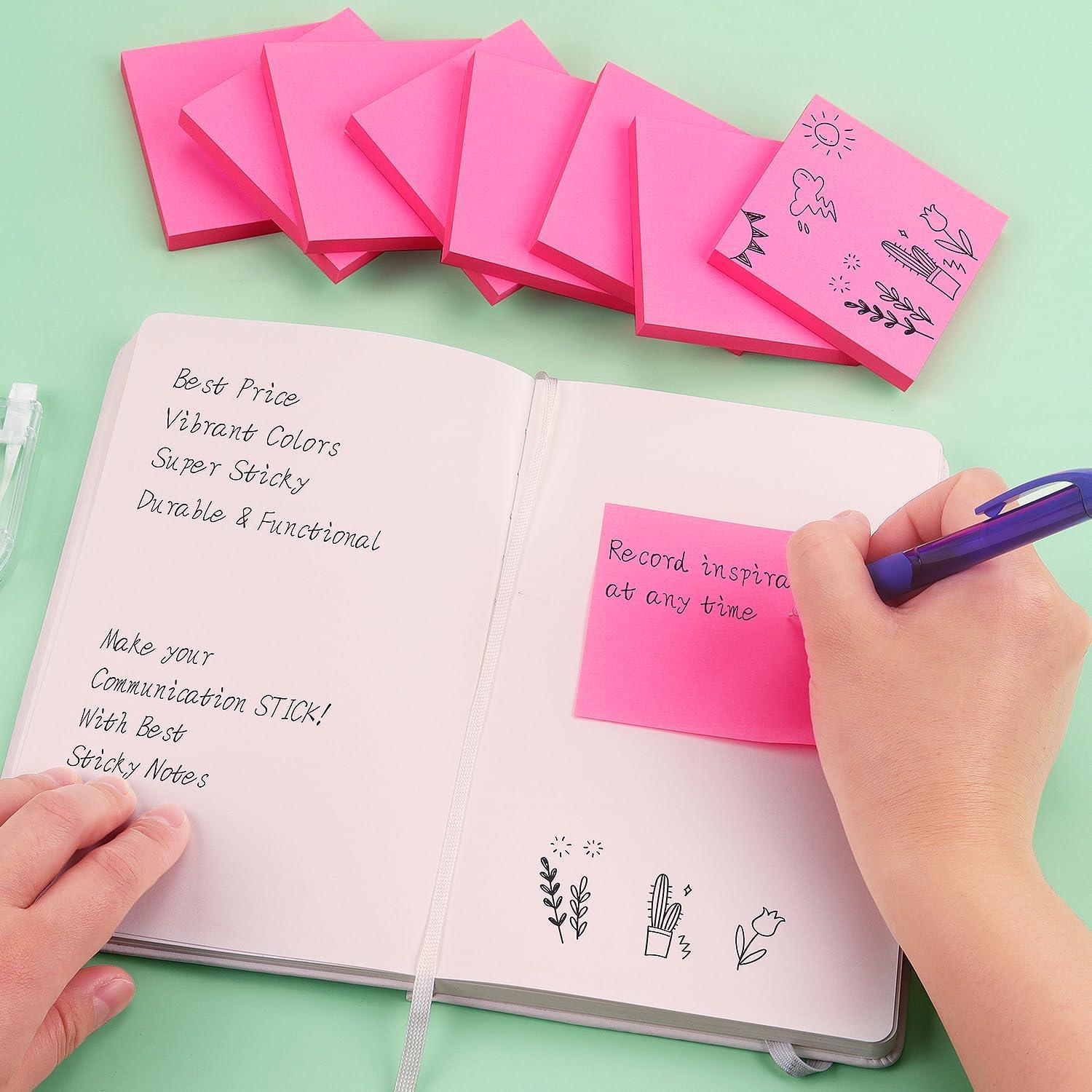 Notas Adhesivas 7.62x7.62 cm Lobo Oriental 8 Paquetes 80 Hojas