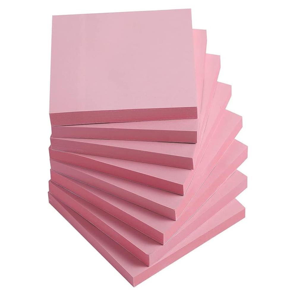 Notas Adhesivas Vanpad 7.62x7.62 cm Rosa Claro 8 Pzs