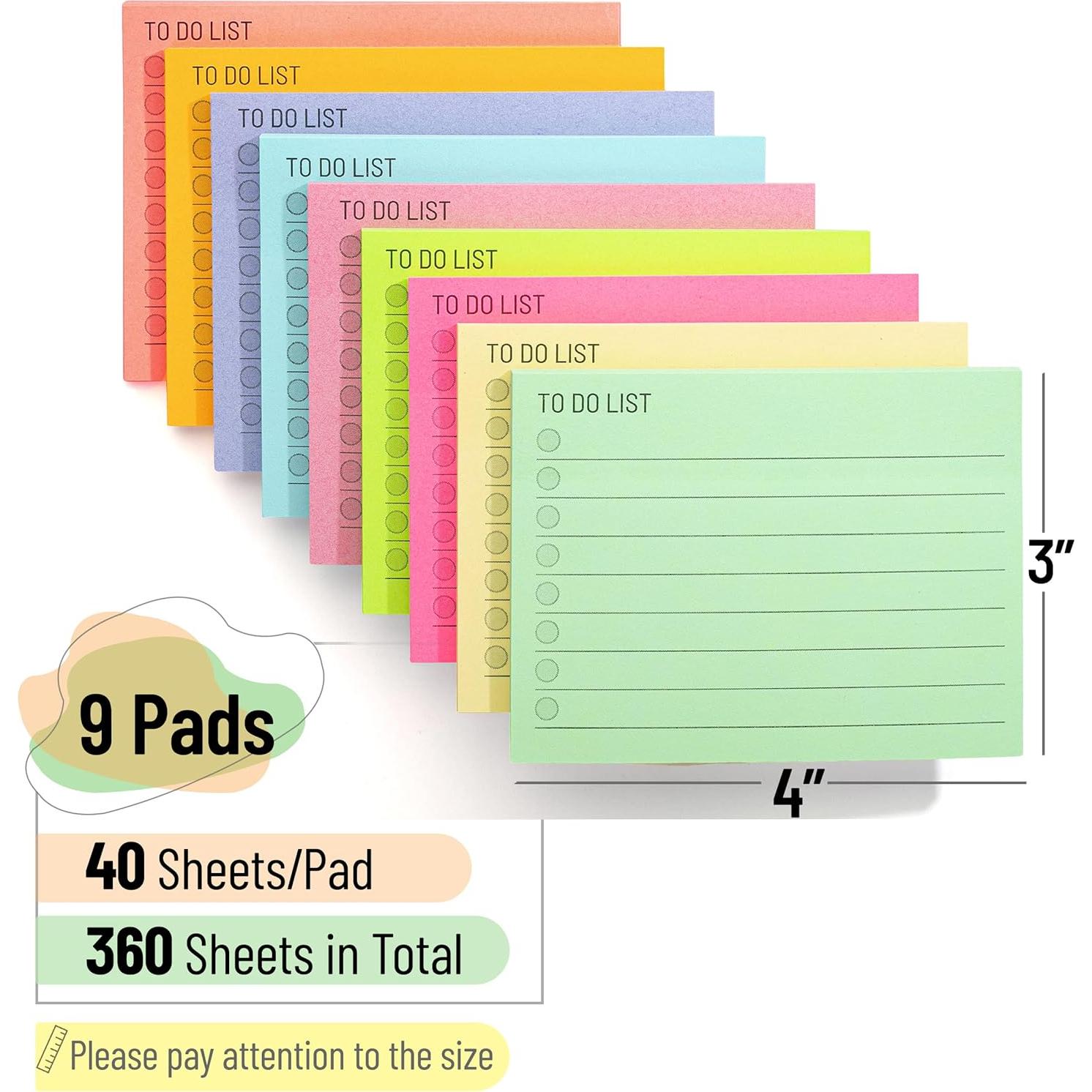 Notas Adhesivas Mr. Pen 360 Hojas 7.62cm x 10.16cm Colores Surtidos