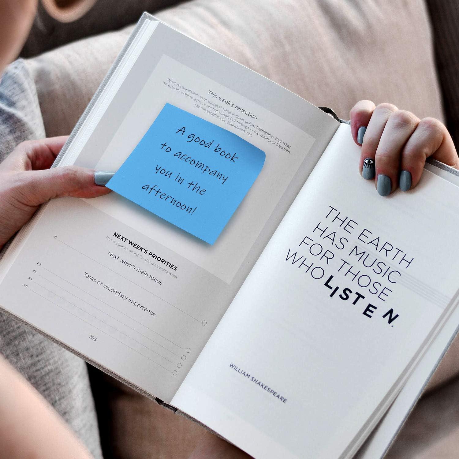 Notas Adhesivas 7.62x7.62 cm Osboo 6 Colores Brillantes 600 Hojas