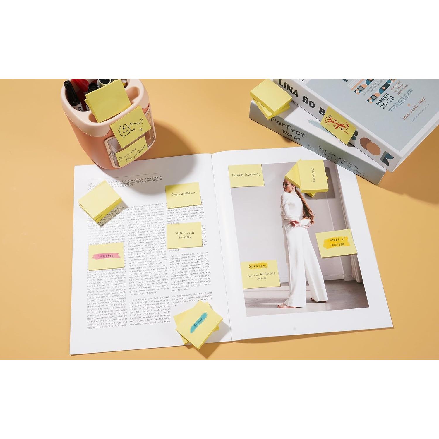 Notas Adhesivas Mini TKTB Amarillo 3.81x5.08 cm 36 Hojas