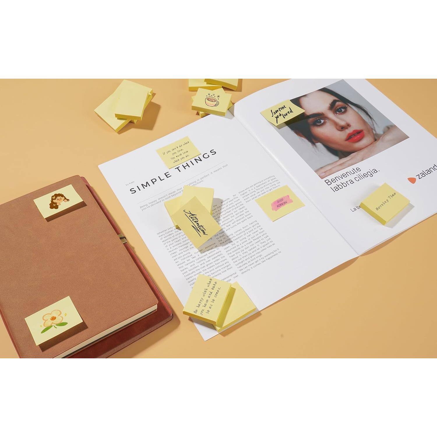 Notas Adhesivas Mini TKTB Amarillo 3.81x5.08 cm 36 Hojas