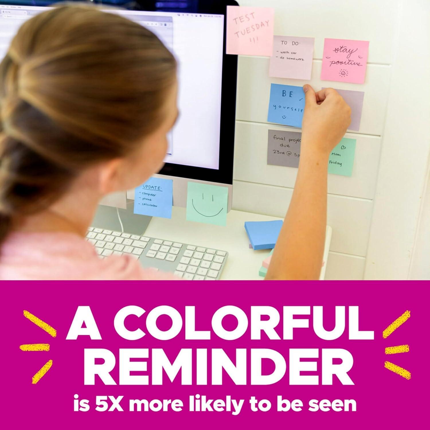 Notas Adhesivas Super Sticky Post-it 100% Recicladas 7.62 cm