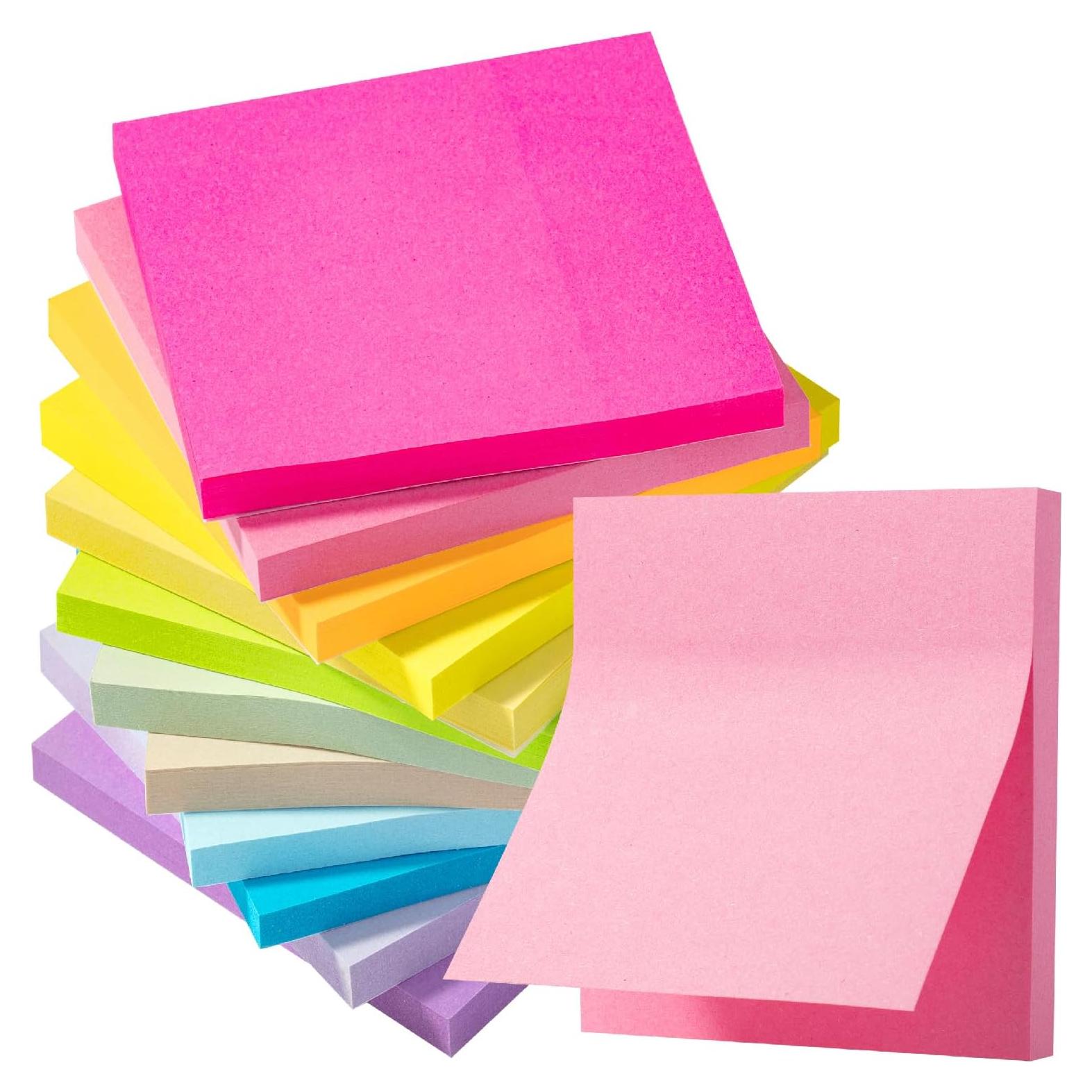 Notas Adhesivas Mr. Pen, 12 Blocs, 600 Hojas, 7.62 cm, Colores Pastel