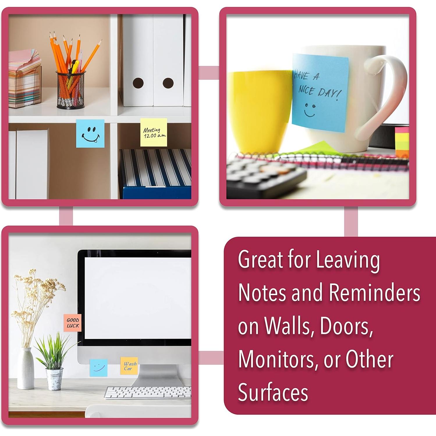 Notas Adhesivas Mr. Pen, 12 Blocs, 600 Hojas, 7.62 cm, Colores Pastel