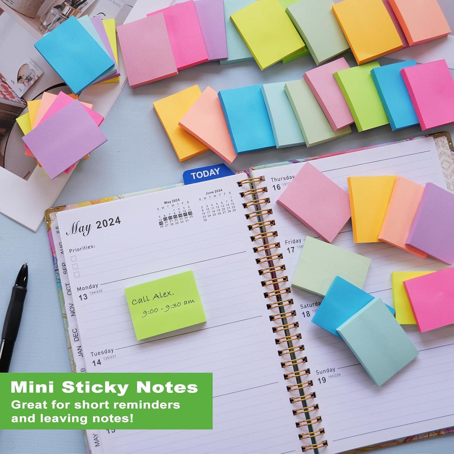 Notas Adhesivas HQCME 1.5x2" 40 Pads 10 Colores Brillantes