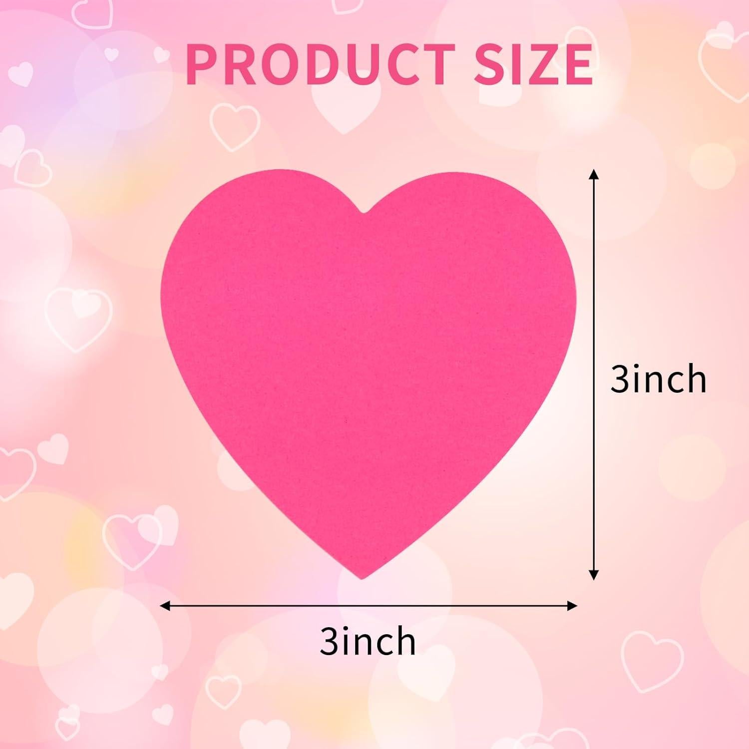 Notas Adhesivas Corazón EOOUT, 16 Colores, 960 Hojas 7.62cm