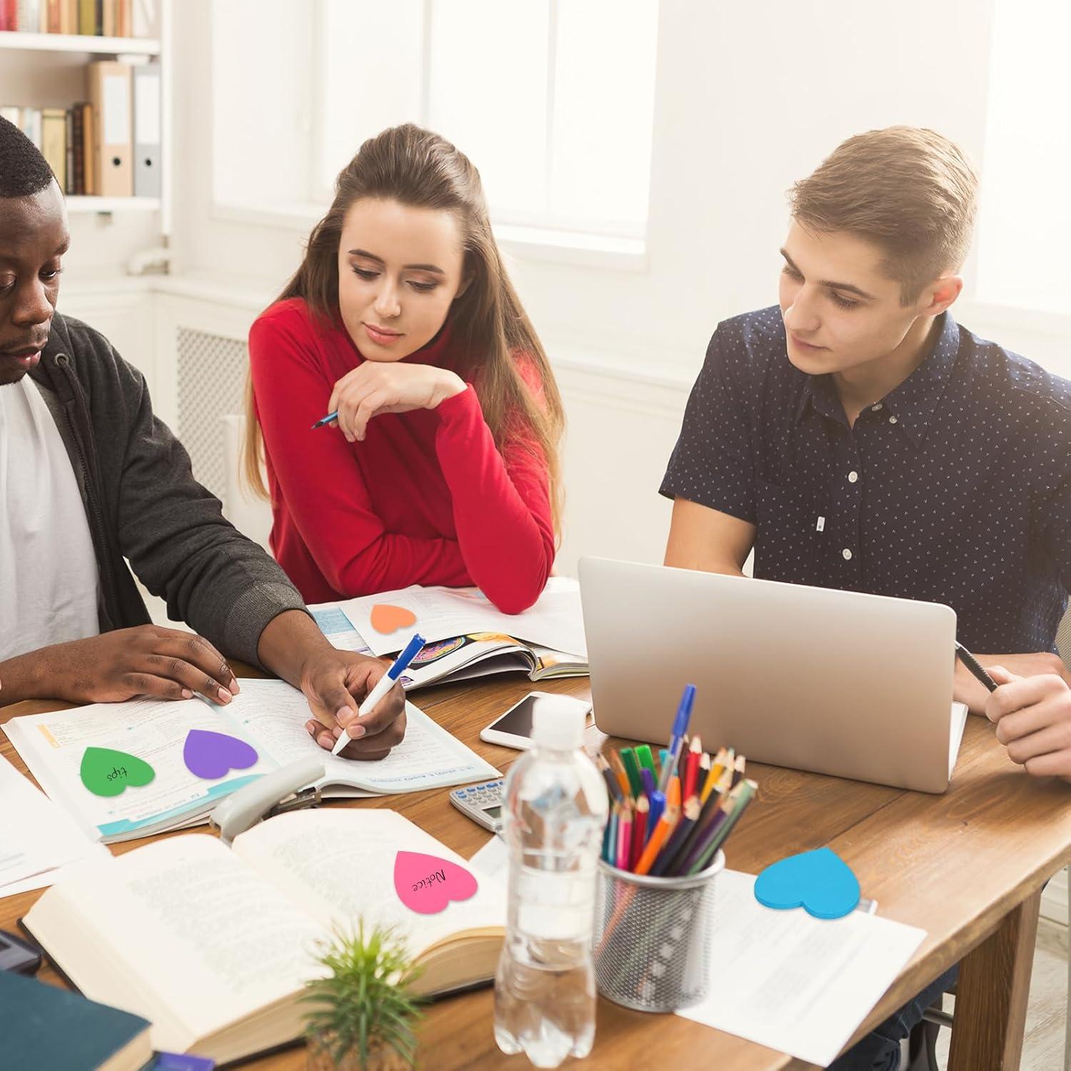 Notas Adhesivas Corazón EOOUT, 16 Colores, 960 Hojas 7.62cm