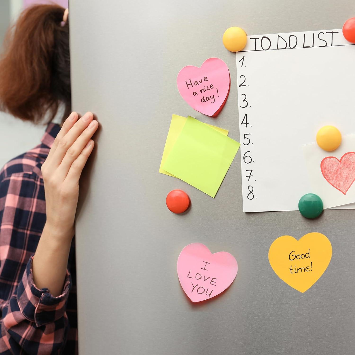 Notas Adhesivas Corazón EOOUT, 16 Colores, 960 Hojas 7.62cm