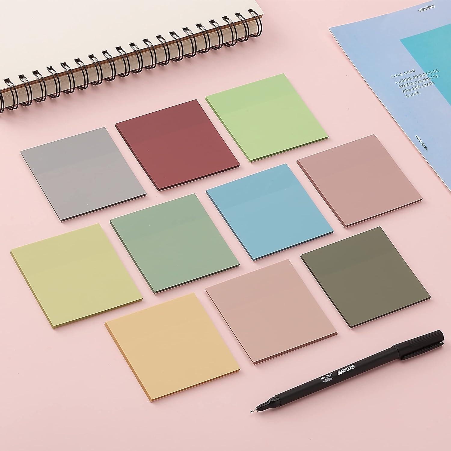 Notas Adhesivas Transparentes Mr. Pen 600 Hojas Vintage 7.62x7.62 cm