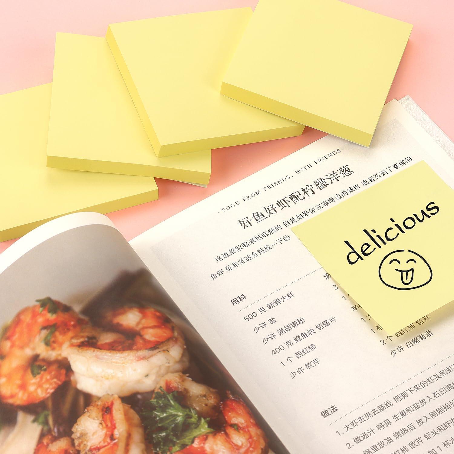 Notas Adhesivas Osboo Amarillo 7.6x7.6 cm 4 Bloc 360 Hojas