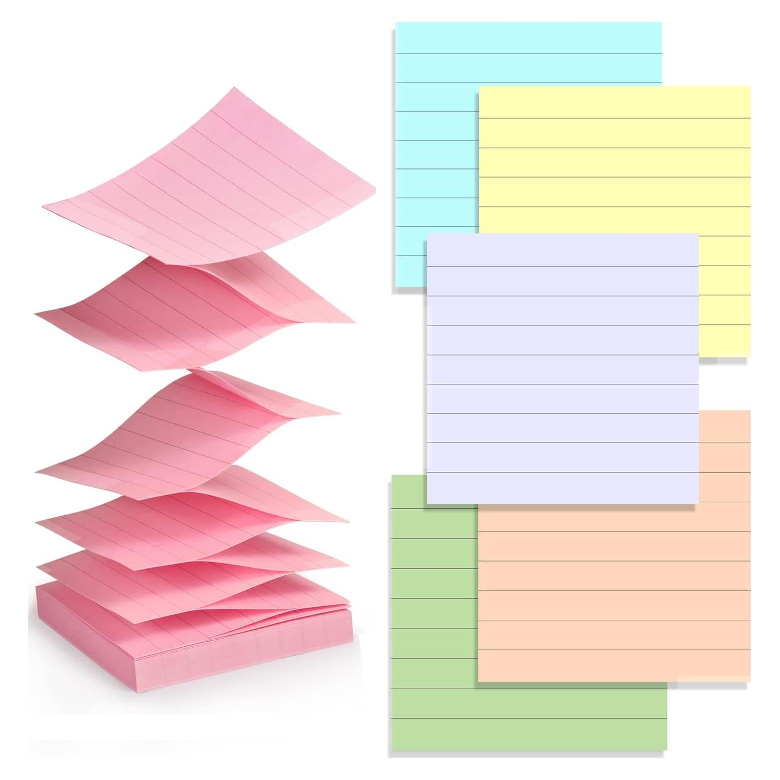 Notas Adhesivas ZYTIN Rayadas 7.62x7.62 cm 600 Hojas Pastel