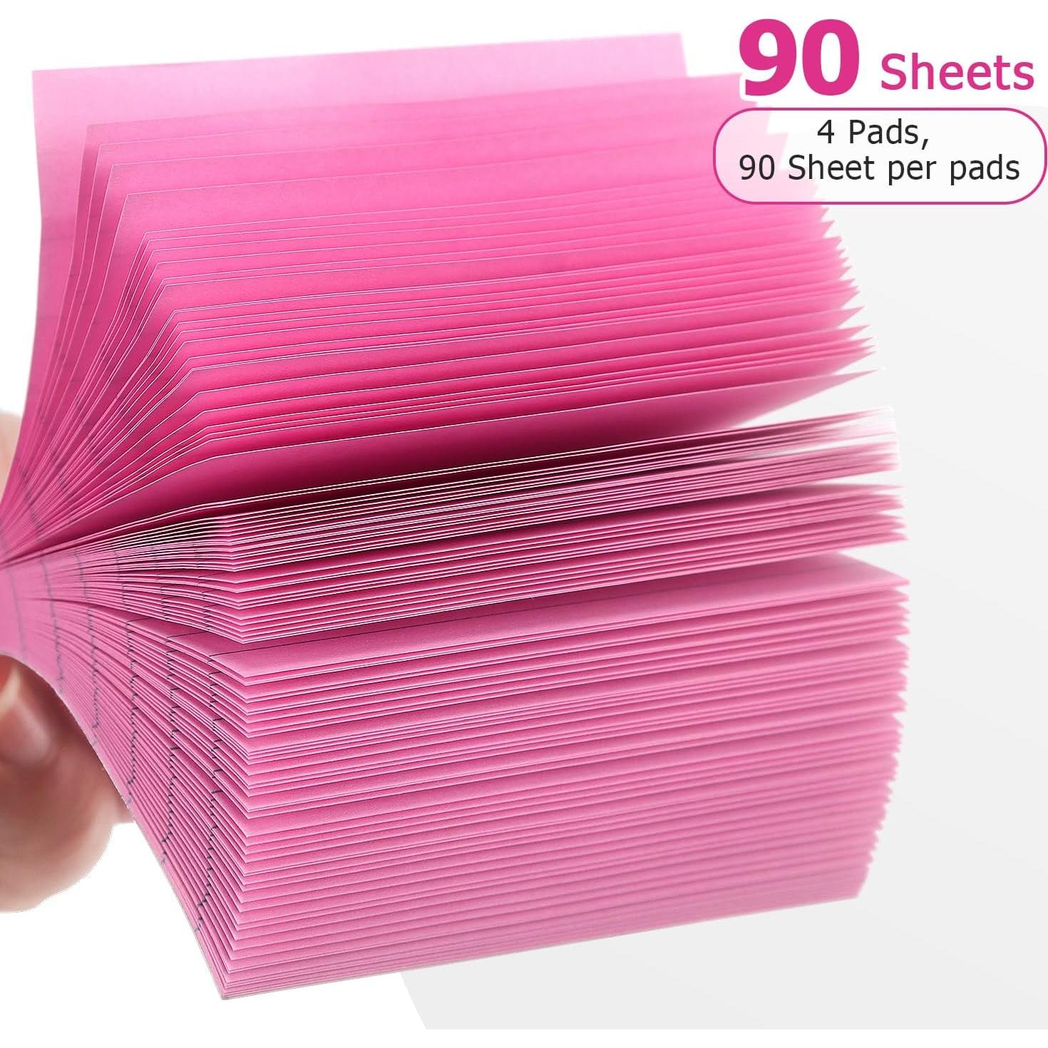 Notas Adhesivas Rayadas 7.62x7.62 cm Lobo Oriental Pastel 4 Paquetes