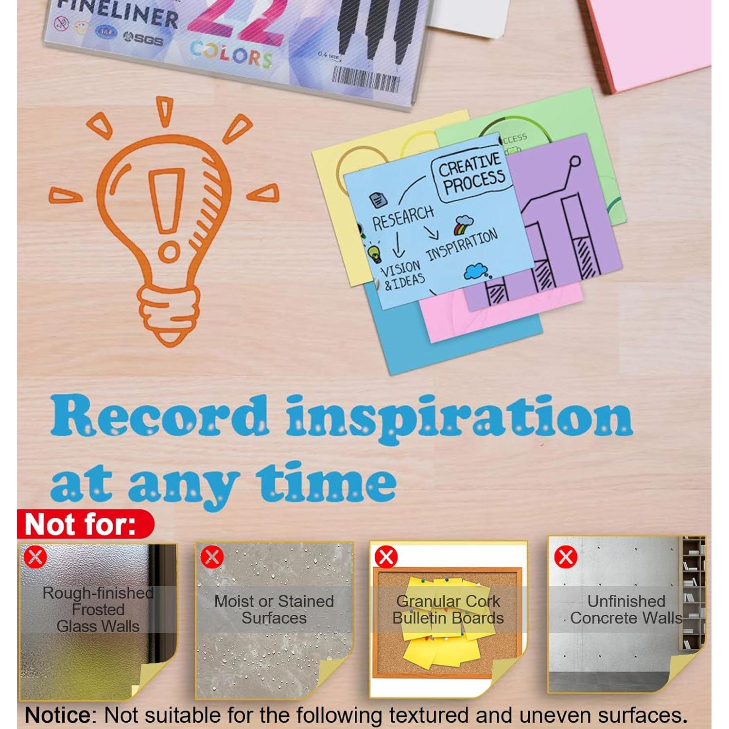 Notas Adhesivas 3x3 MyLifeUNIT - 54 Blocs, 5400 Hojas Multicolor