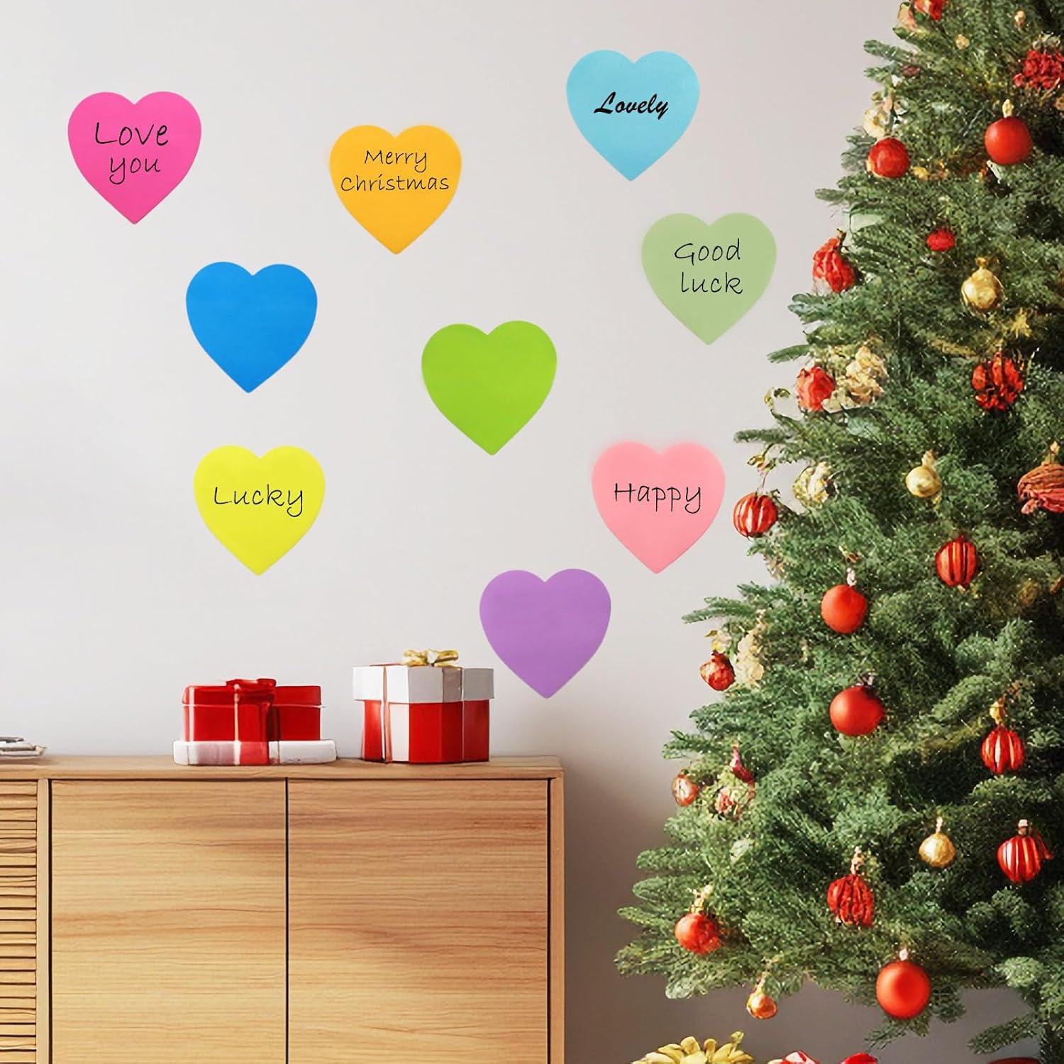 Bloc de Notas Adhesivas en Forma de Corazón HQCME 7.62 cm 9 Colores