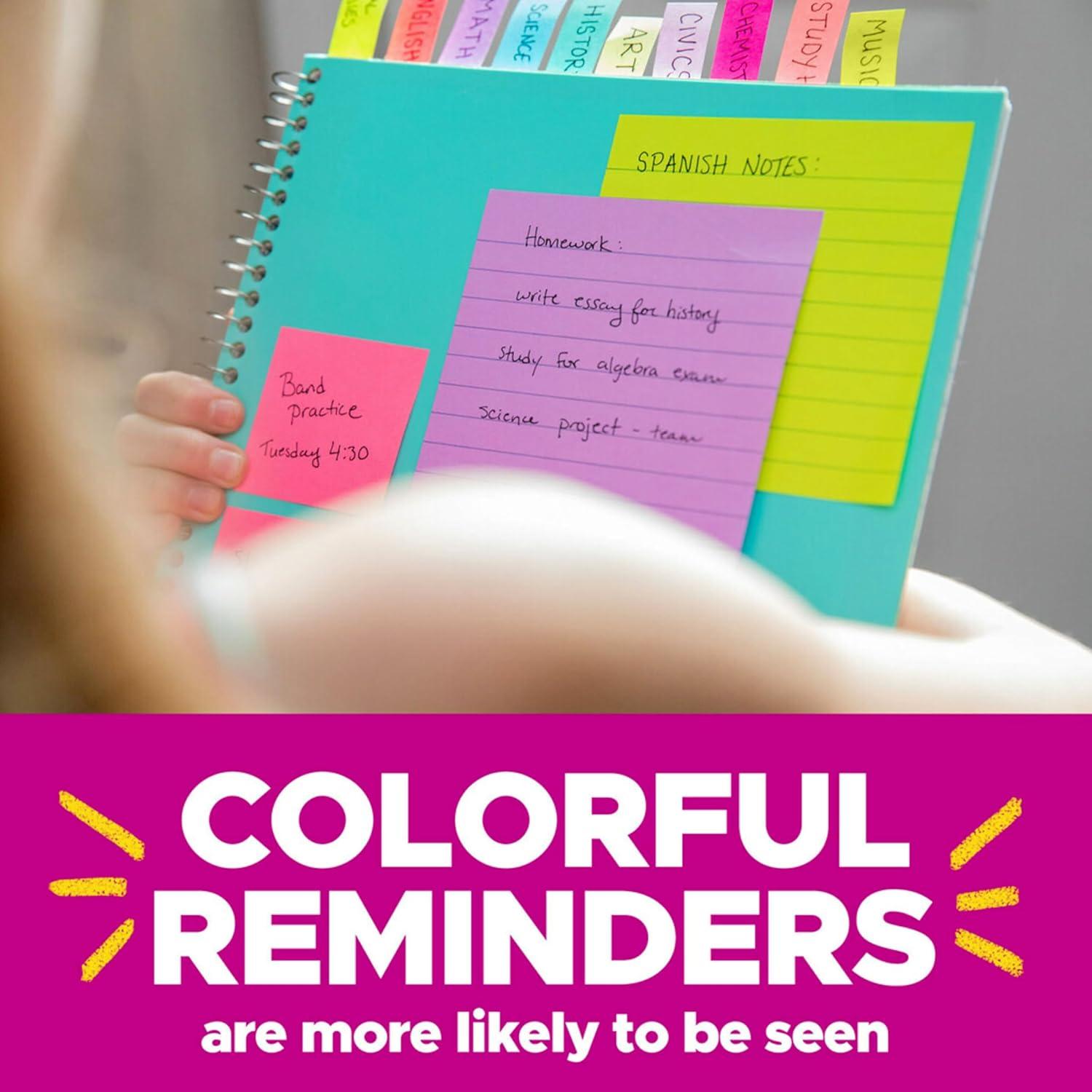 Notas Post-it rayadas 10.16x15.24 cm 5 blocs Cafetería de Playa