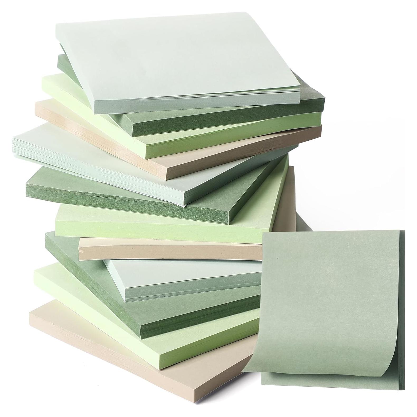 Notas Adhesivas Thenshop Verde Degradado 12 Pads 7.6cm x 7.6cm