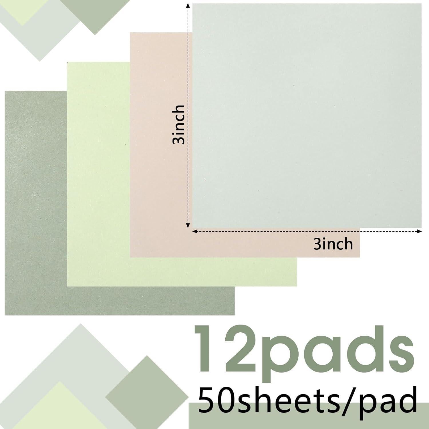 Notas Adhesivas Thenshop Verde Degradado 12 Pads 7.6cm x 7.6cm