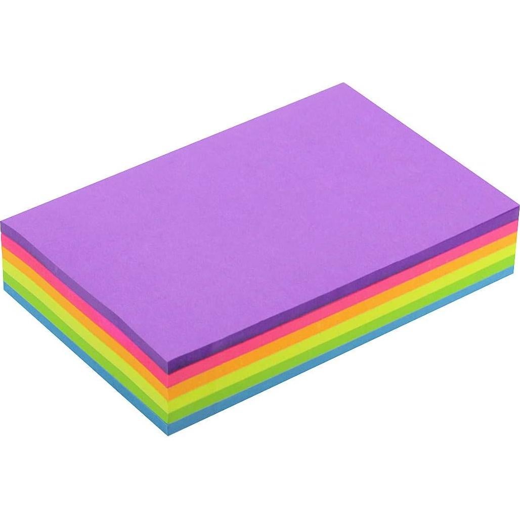 Notas Adhesivas Early Buy 6 Colores Brillantes 10.16x15.24cm